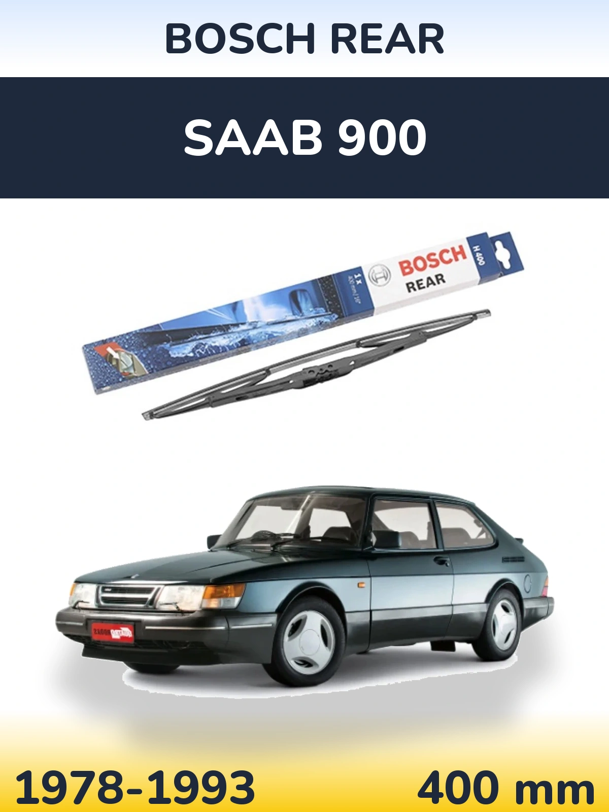Rear wiper blade BOSCH Rear 400 мм for SAAB 900 1978-1993