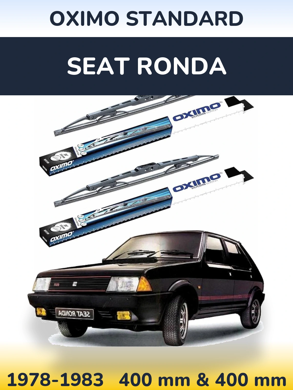 Комплект передніх щіток Oximo Standard 400 & 400 мм для SEAT Ronda 1978-1983