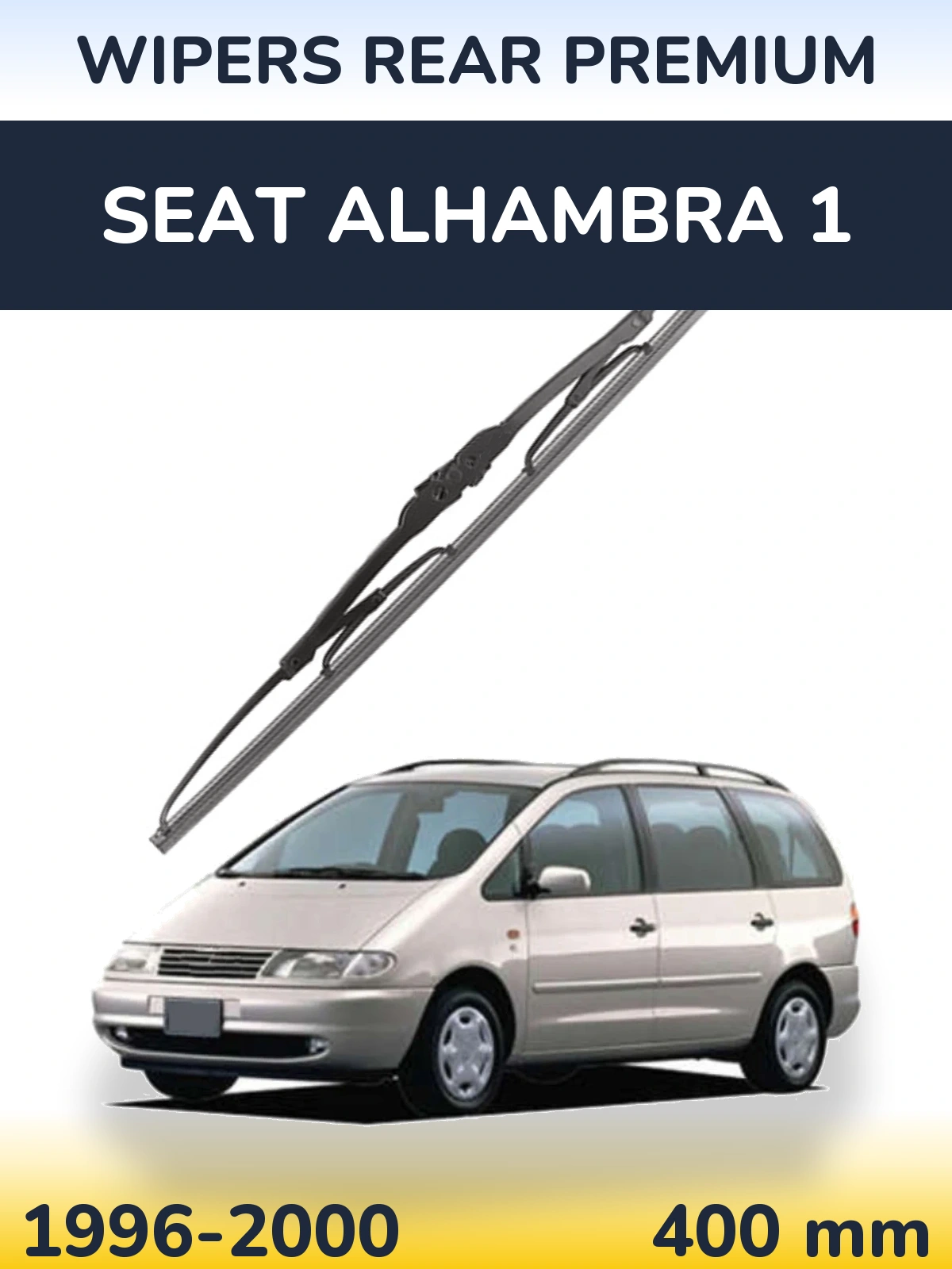 Rear wiper blade WIPERS REAR PREMIUM 400 мм for SEAT Alhambra 1 1996-2000