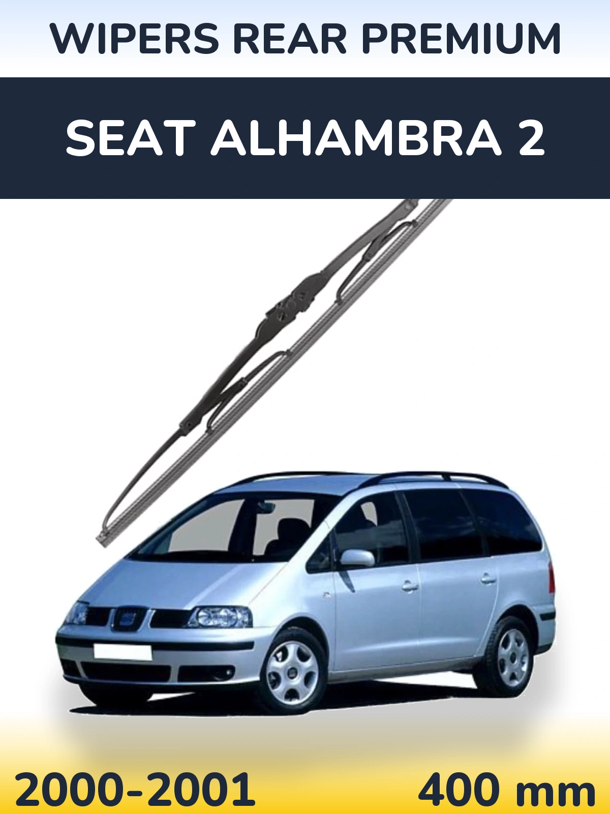 Rear wiper blade WIPERS REAR PREMIUM 400 мм for SEAT Alhambra 2 2000-2001