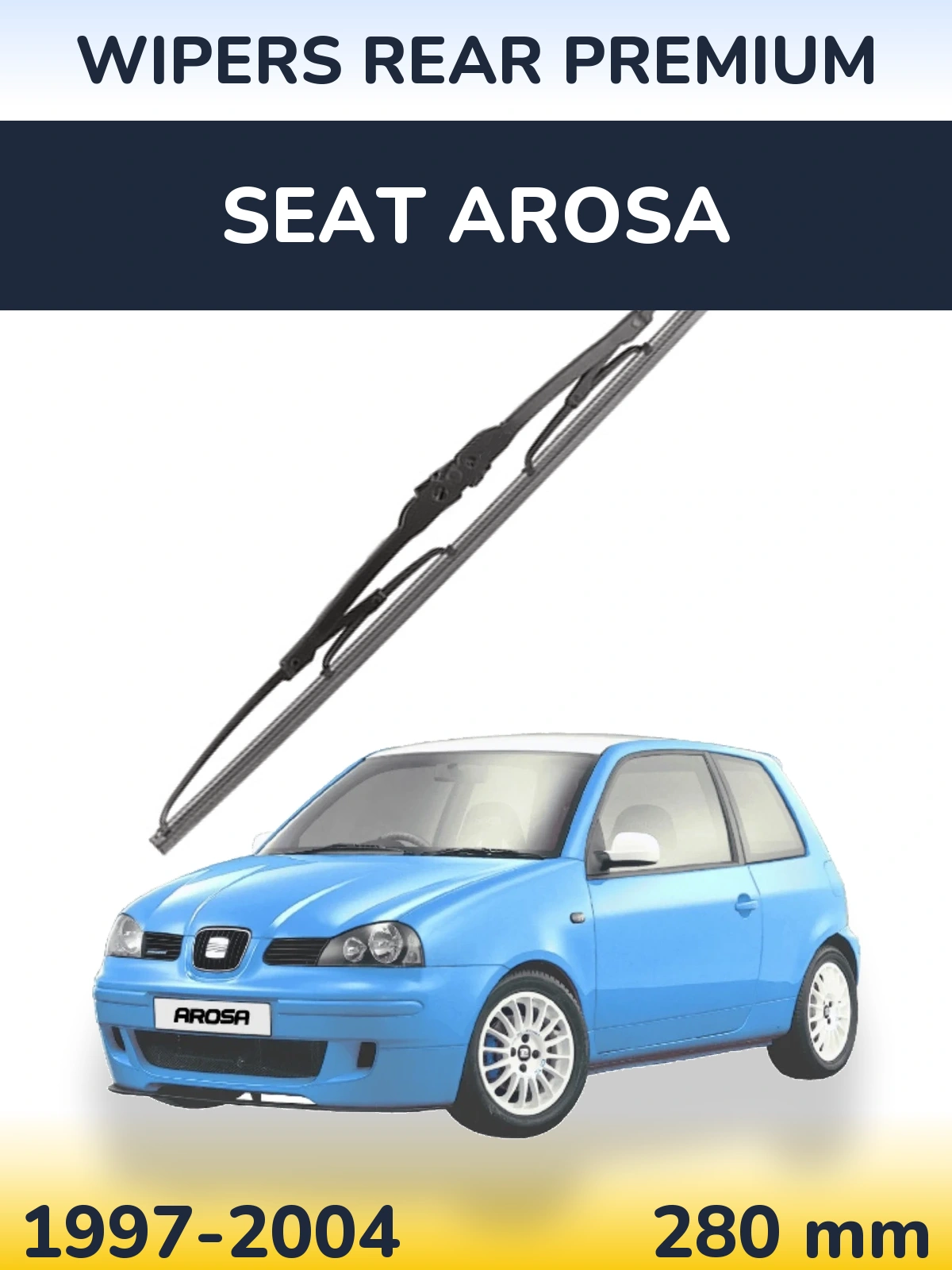 Rear wiper blade WIPERS REAR PREMIUM 280 mm for SEAT Arosa 1997-2004