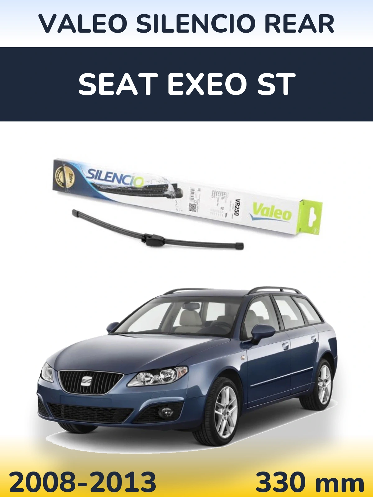 Rear wiper blade Valeo Silencio Rear 335 мм for SEAT Exeo ST 2008-2013