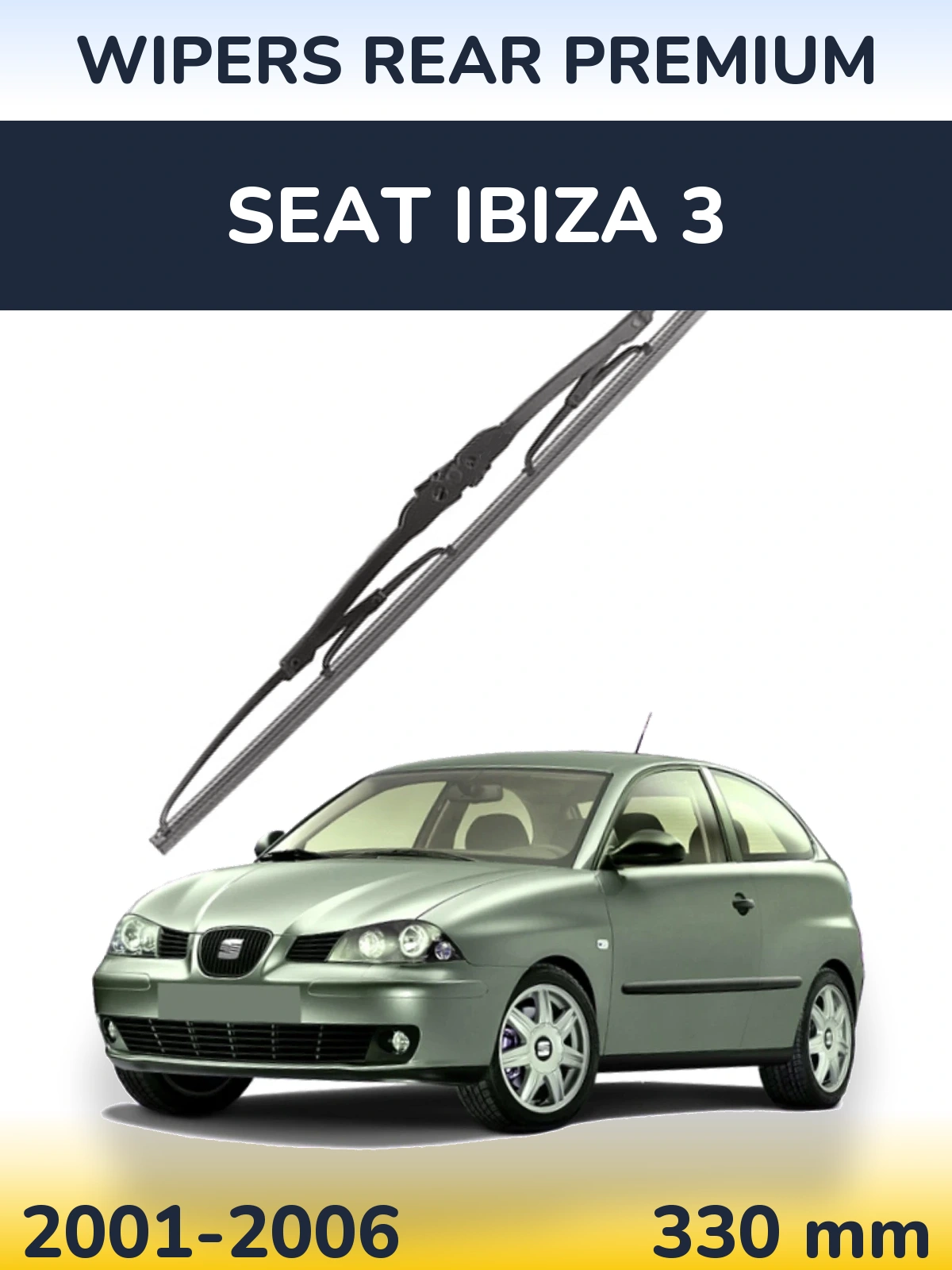 Rear wiper blade WIPERS REAR PREMIUM 330 мм for SEAT Ibiza 3 2001-2006