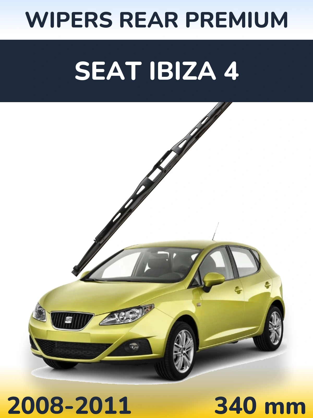 Rear wiper blade WIPERS REAR PREMIUM 340 мм for SEAT Ibiza 4 2008-2011