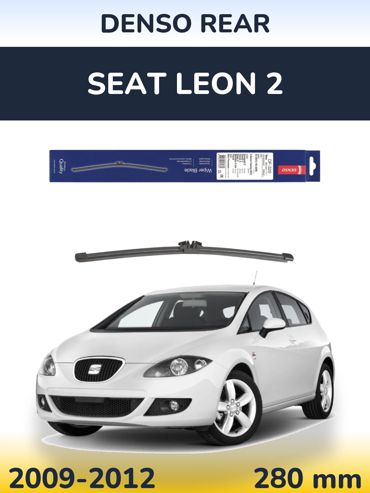 Rear wiper blade Denso Rear 280 мм for SEAT Leon 2 2009-2012