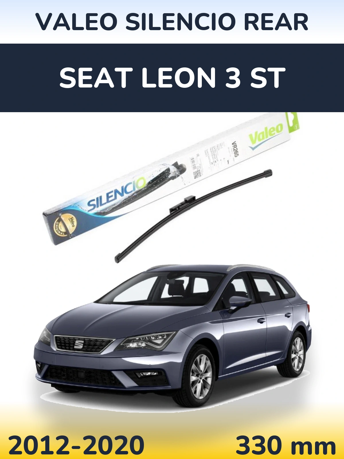 Задний дворник Valeo Silencio Rear 335 мм для SEAT Leon 3 ST 2012-2020