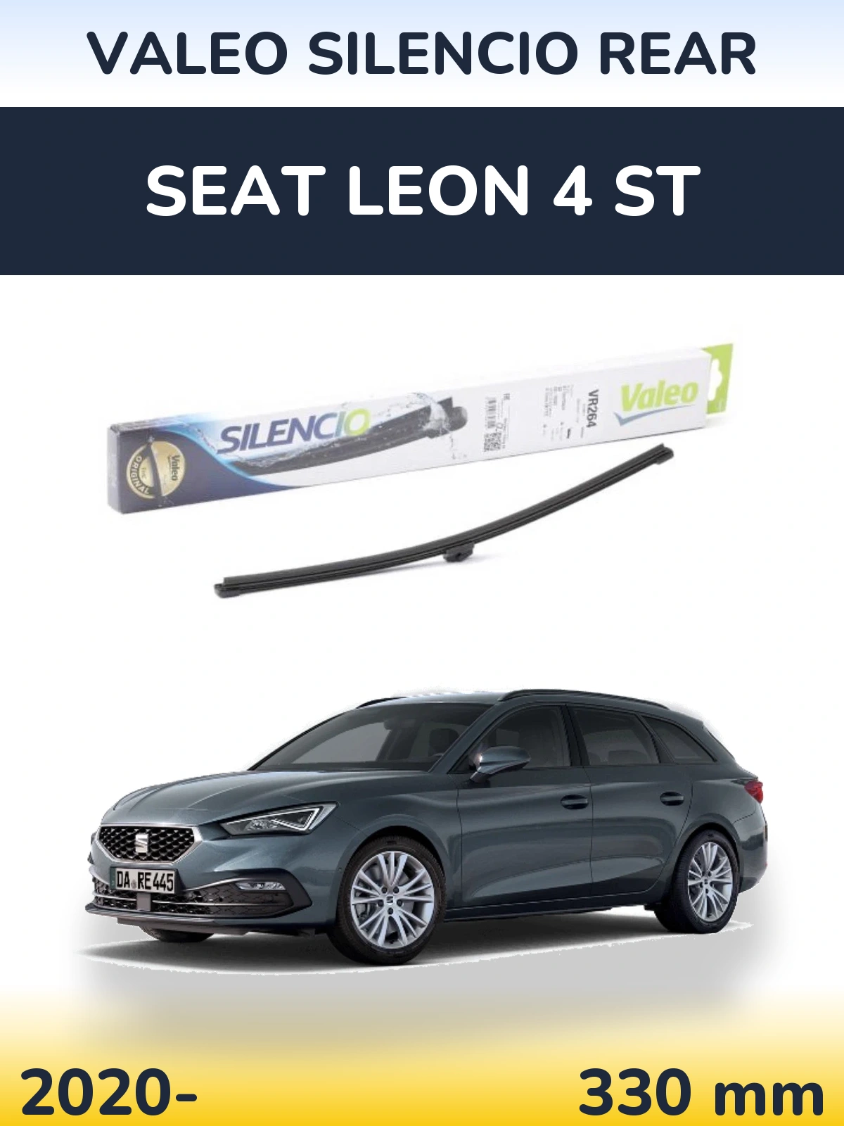 Rear wiper blade Valeo Silencio Rear 320 мм for SEAT Leon 4 ST 2020-2026