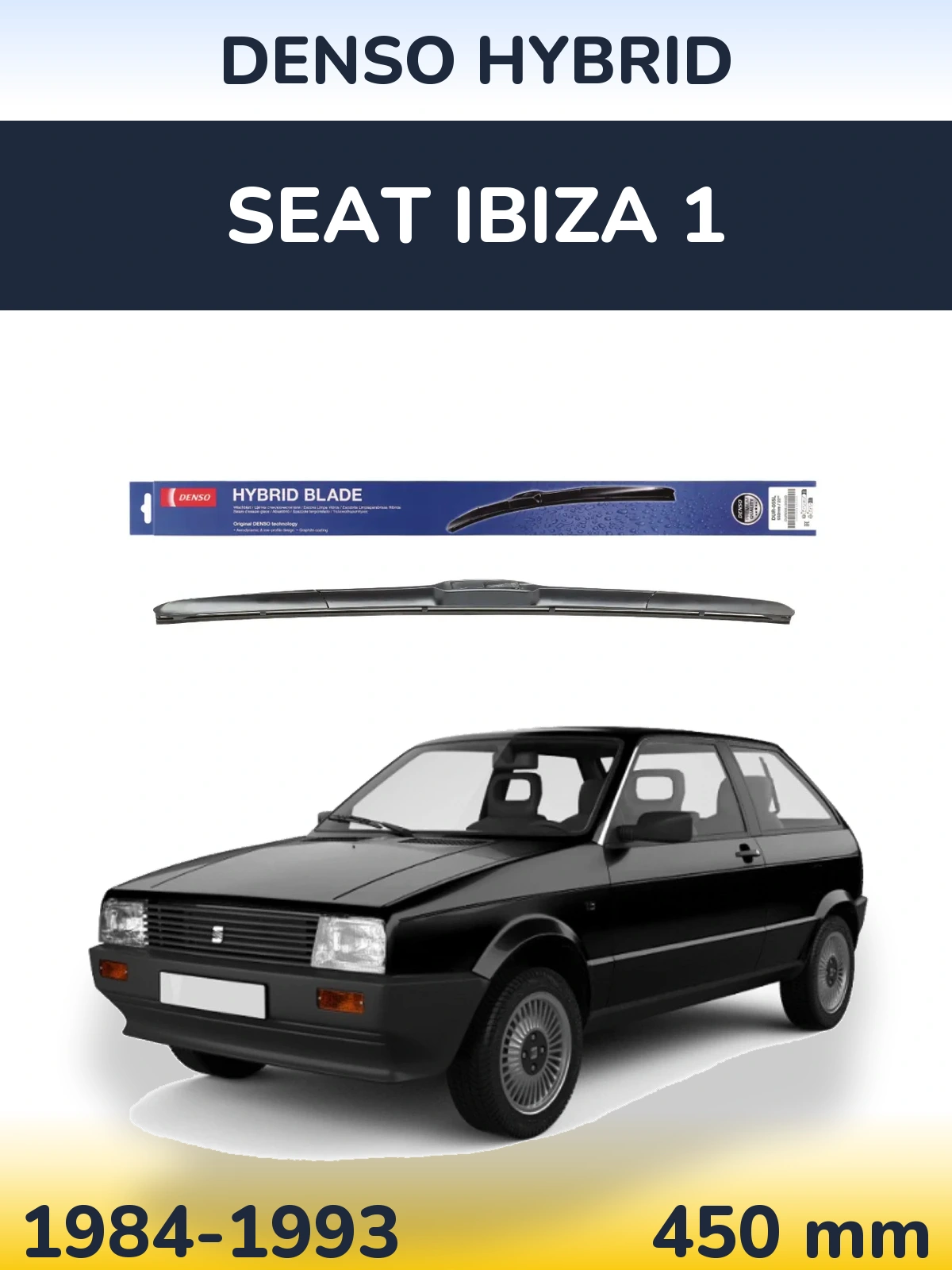 Передня щітка Denso Hybrid 450 мм для SEAT Ibiza 1 1984-1993