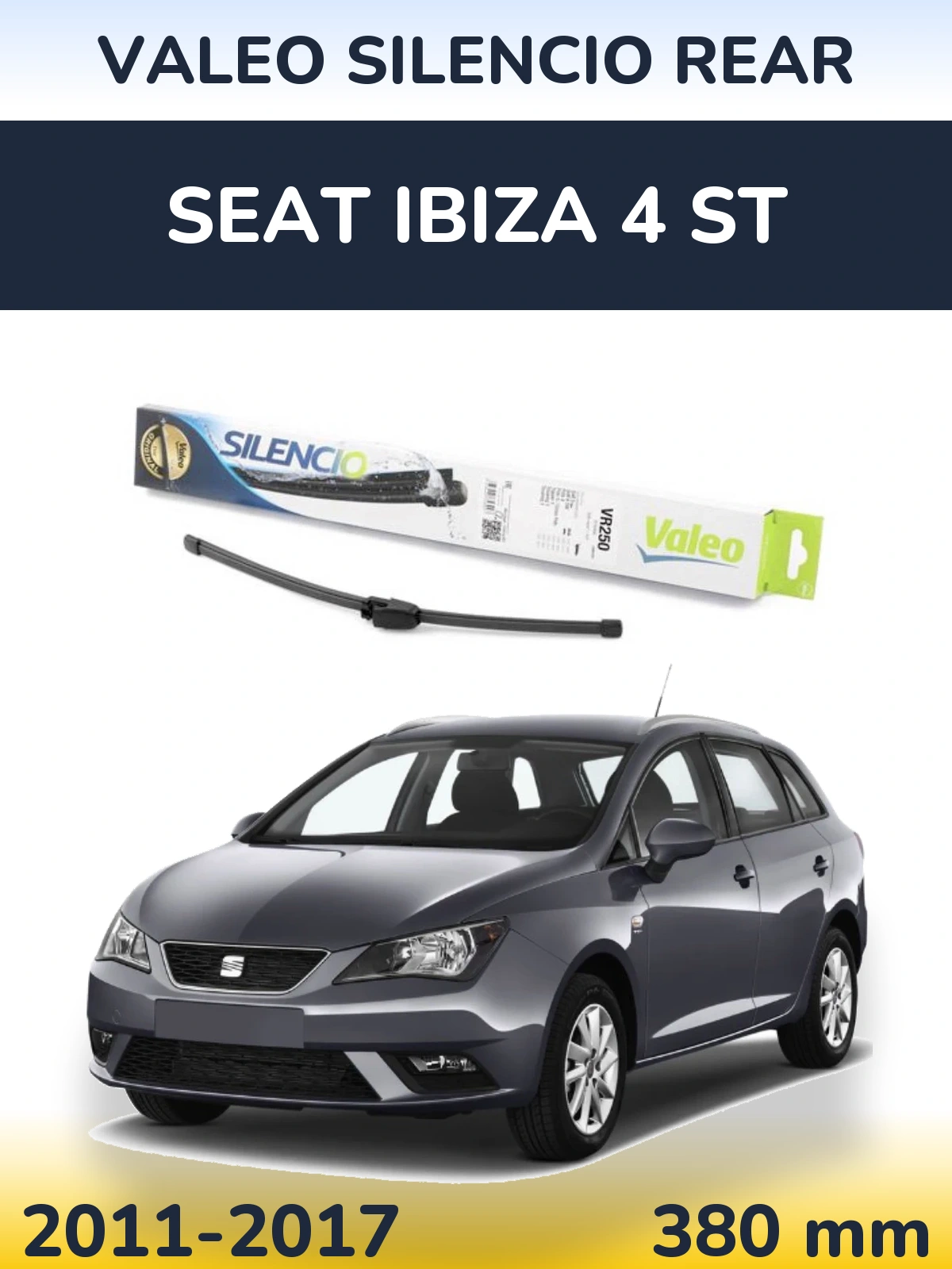 Задний дворник Valeo Silencio Rear 335 мм для SEAT Ibiza 4 ST 2011-2017