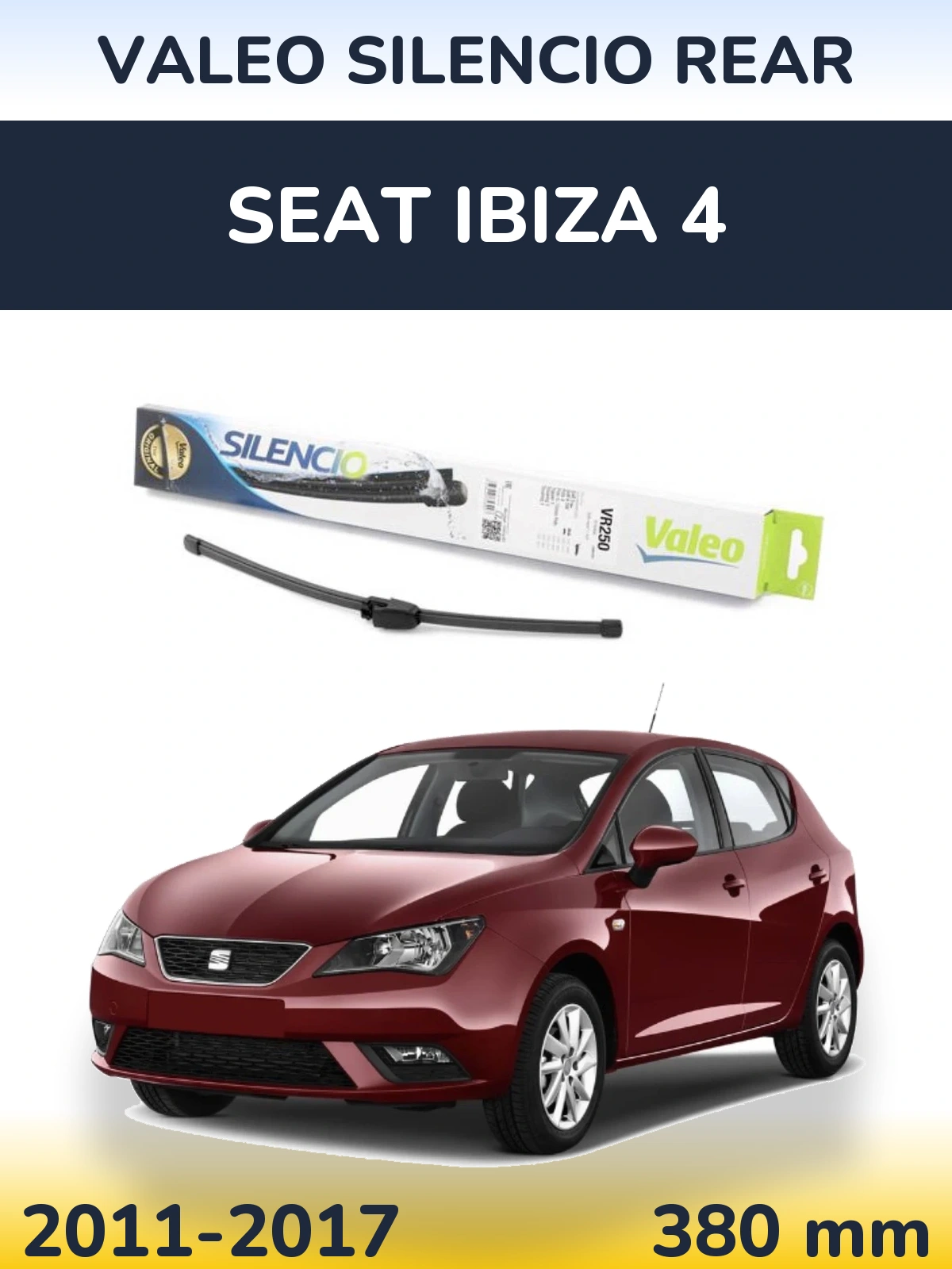 Rear wiper blade Valeo Silencio Rear 335 мм for SEAT Ibiza 4 2011-2017