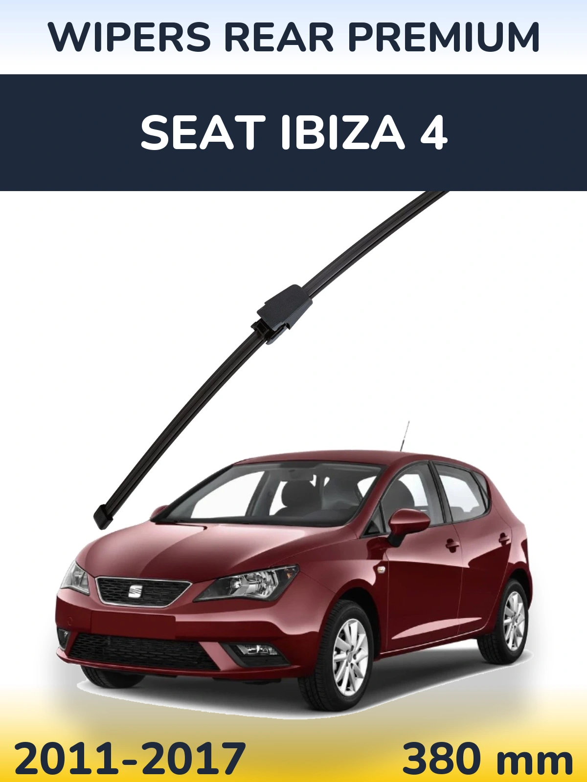 Rear wiper blade WIPERS REAR PREMIUM 380 мм for SEAT Ibiza 4 2011-2017