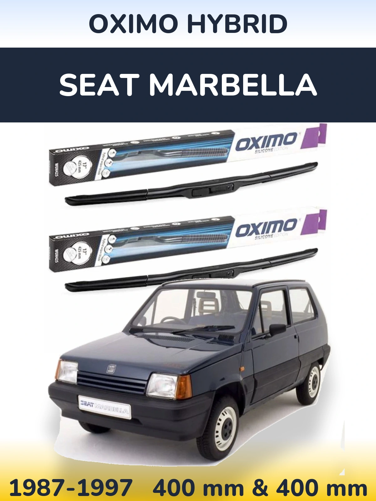 Комплект передніх щіток Oximo Hybrid 400 & 400 мм для SEAT Marbella 1987-1997