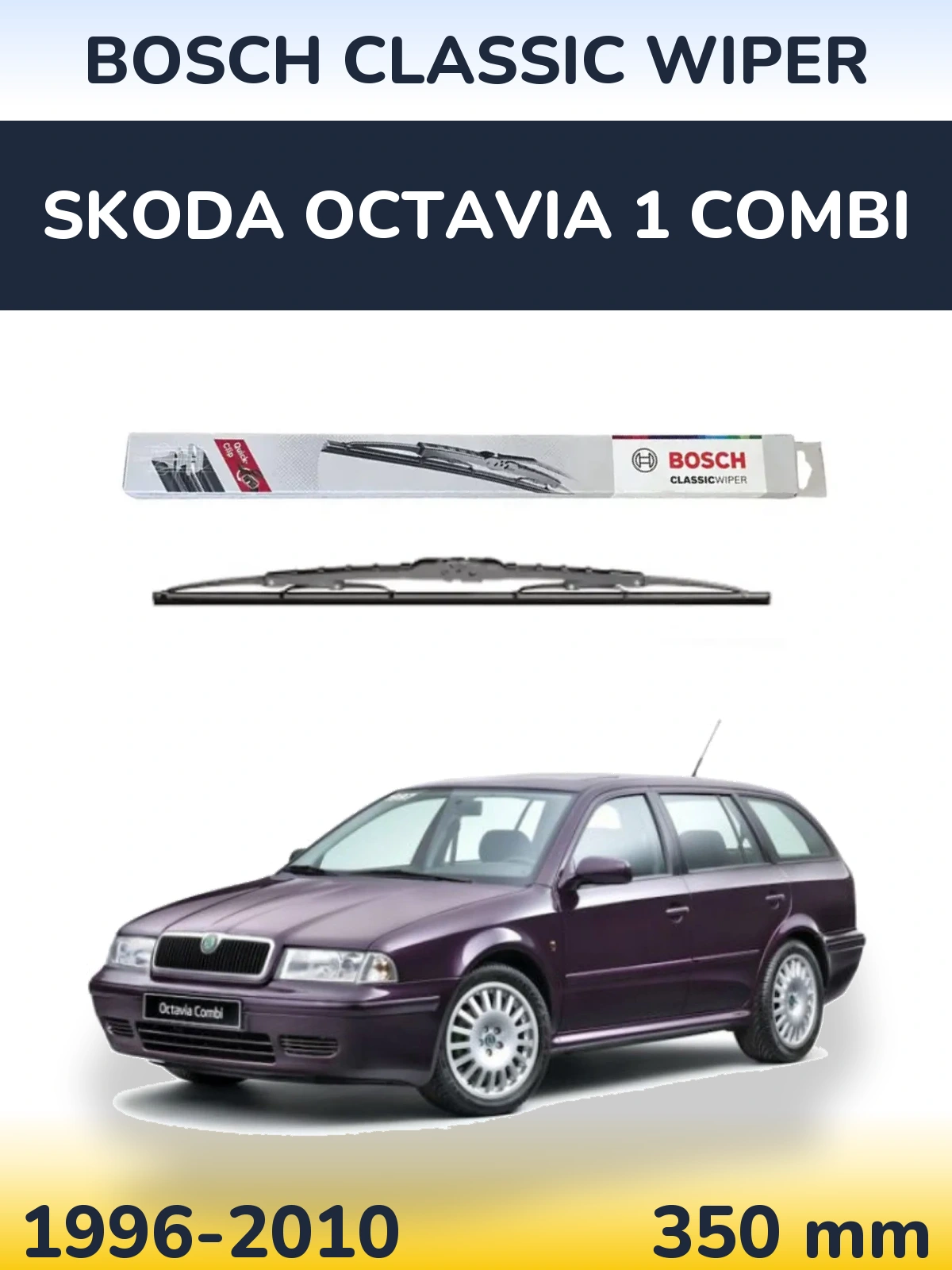 Tylna wycieraczka BOSCH Classic Wiper 340 mm do Skoda Octavia 1 Combi 1996-2010