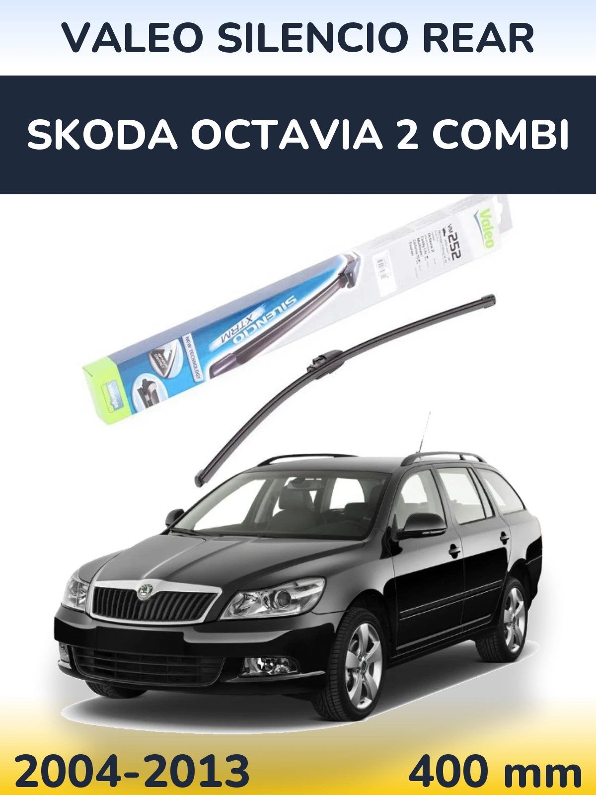 Rear wiper blade Valeo Silencio Rear 404 мм for Skoda Octavia 2 Combi 2004-2013
