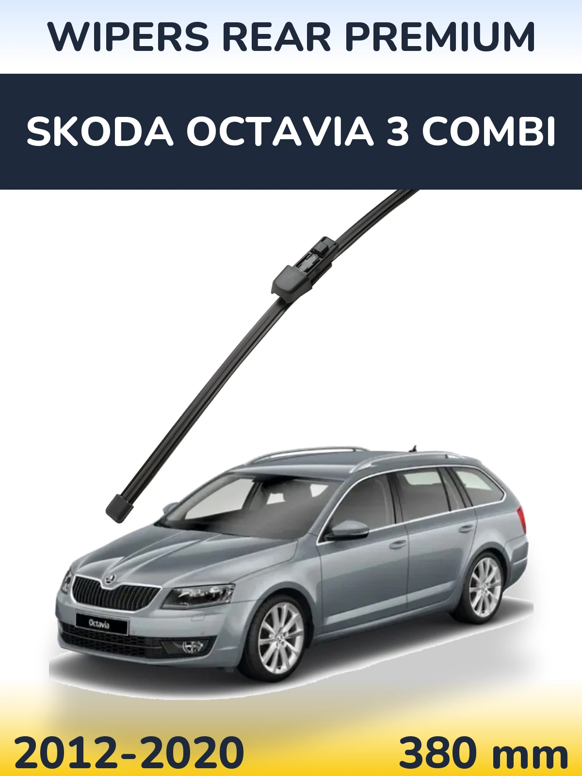 Rear wiper blade WIPERS REAR PREMIUM 380 мм for Skoda Octavia 3 Combi 2012-2020