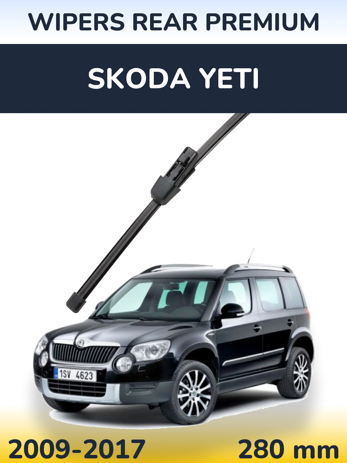 Rear wiper blade WIPERS REAR PREMIUM 280 mm for Skoda Yeti 2009-2017