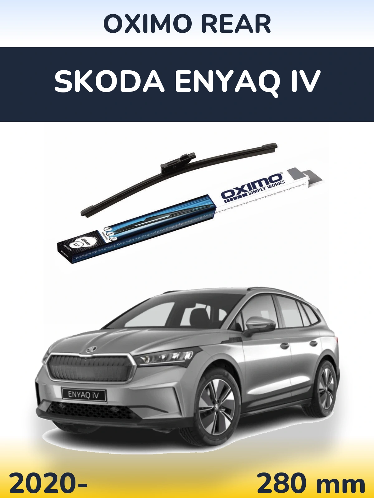 Rear wiper blade Oximo Rear 280 mm for Skoda Enyaq iV 2020-2026