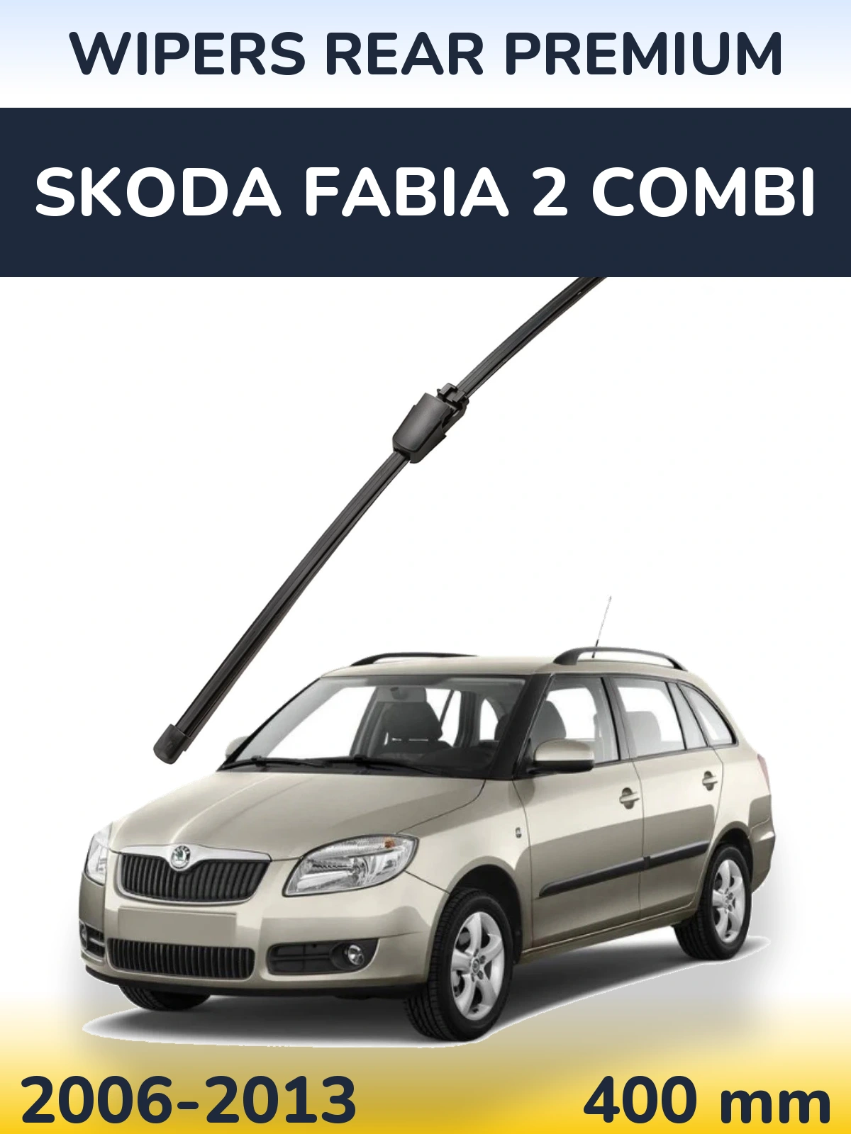 Rear wiper blade WIPERS REAR PREMIUM 400 мм for Skoda Fabia 2 Combi 2006-2013