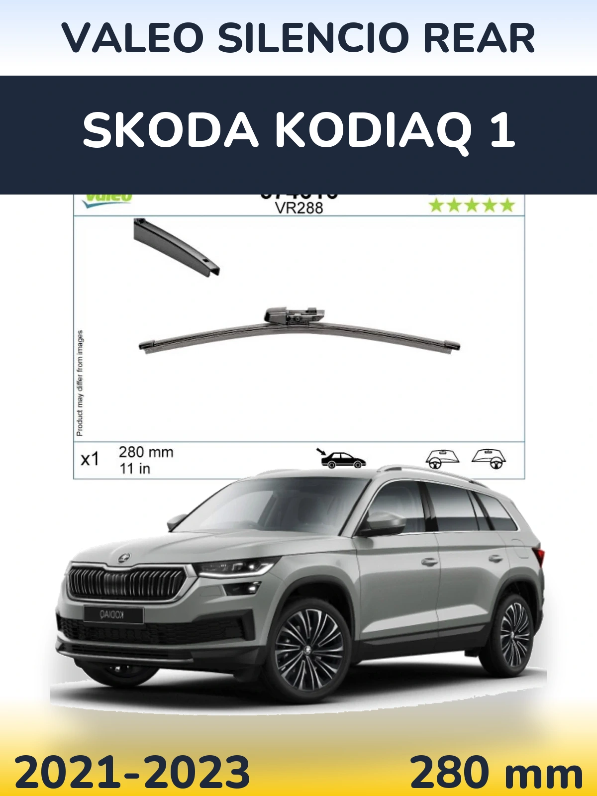 Tylna wycieraczka Valeo Silencio Rear 280 mm do Skoda Kodiaq 1 2021-2023