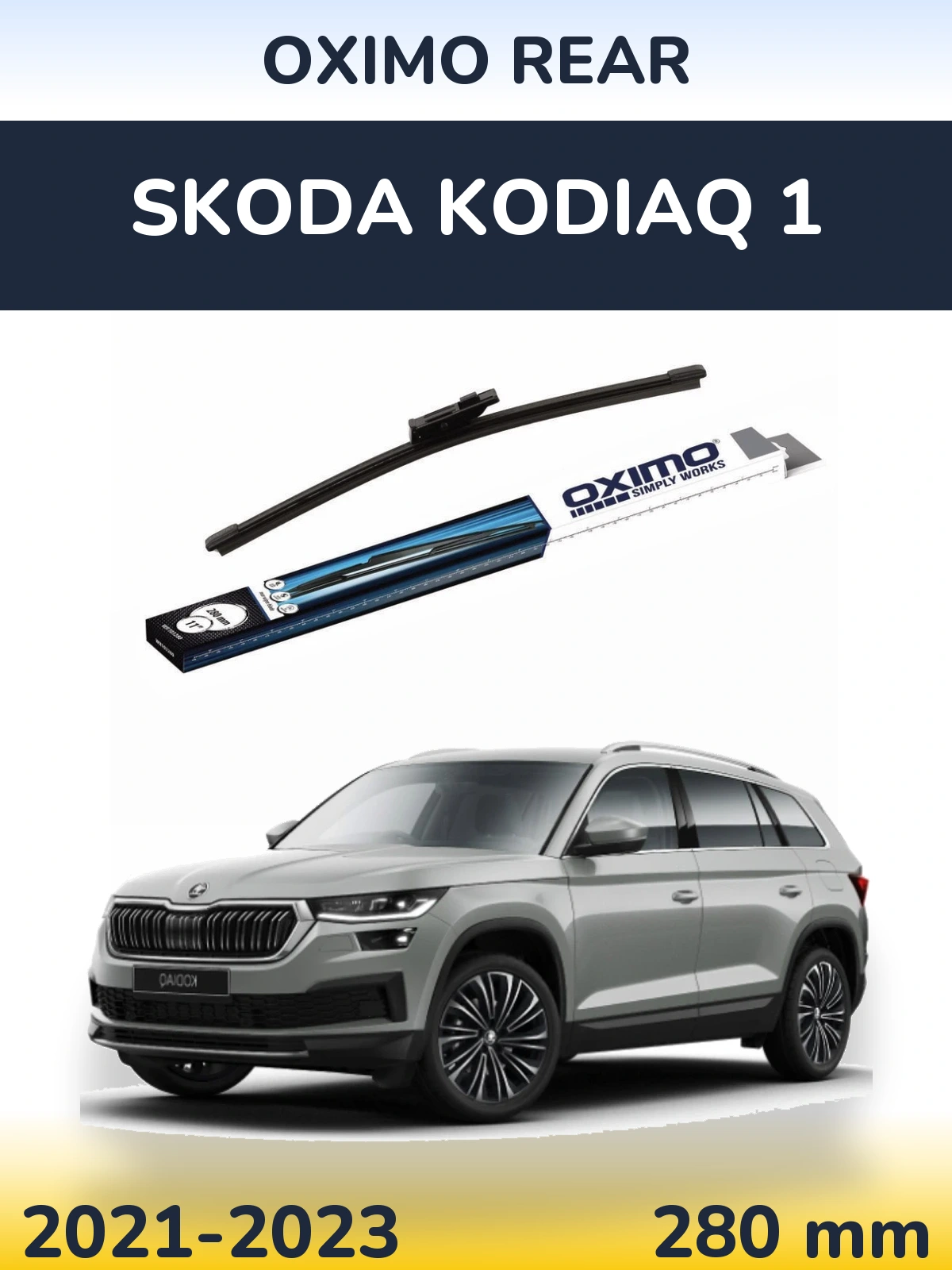 Задний дворник Oximo Rear 280 мм для Skoda Kodiaq 1 2021-2023