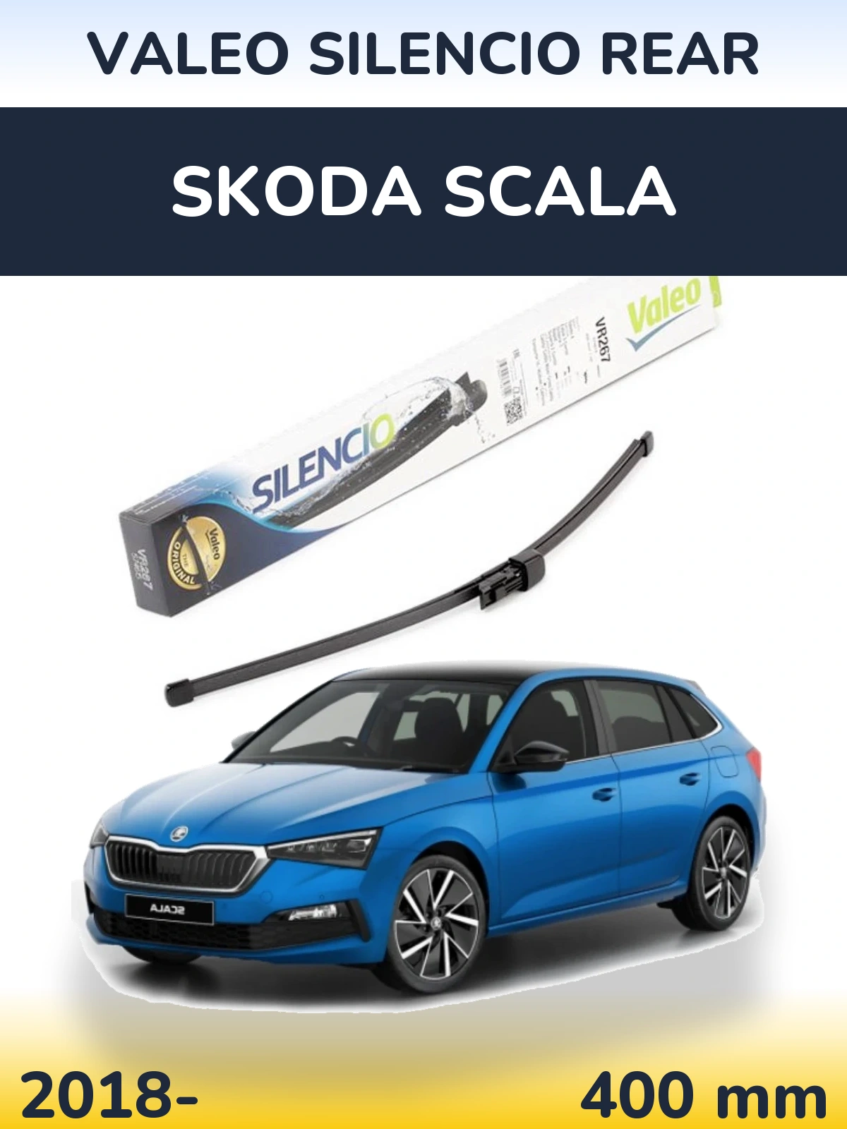 Задня щітка Valeo Silencio Rear 400 мм для Skoda Scala 2018-2026