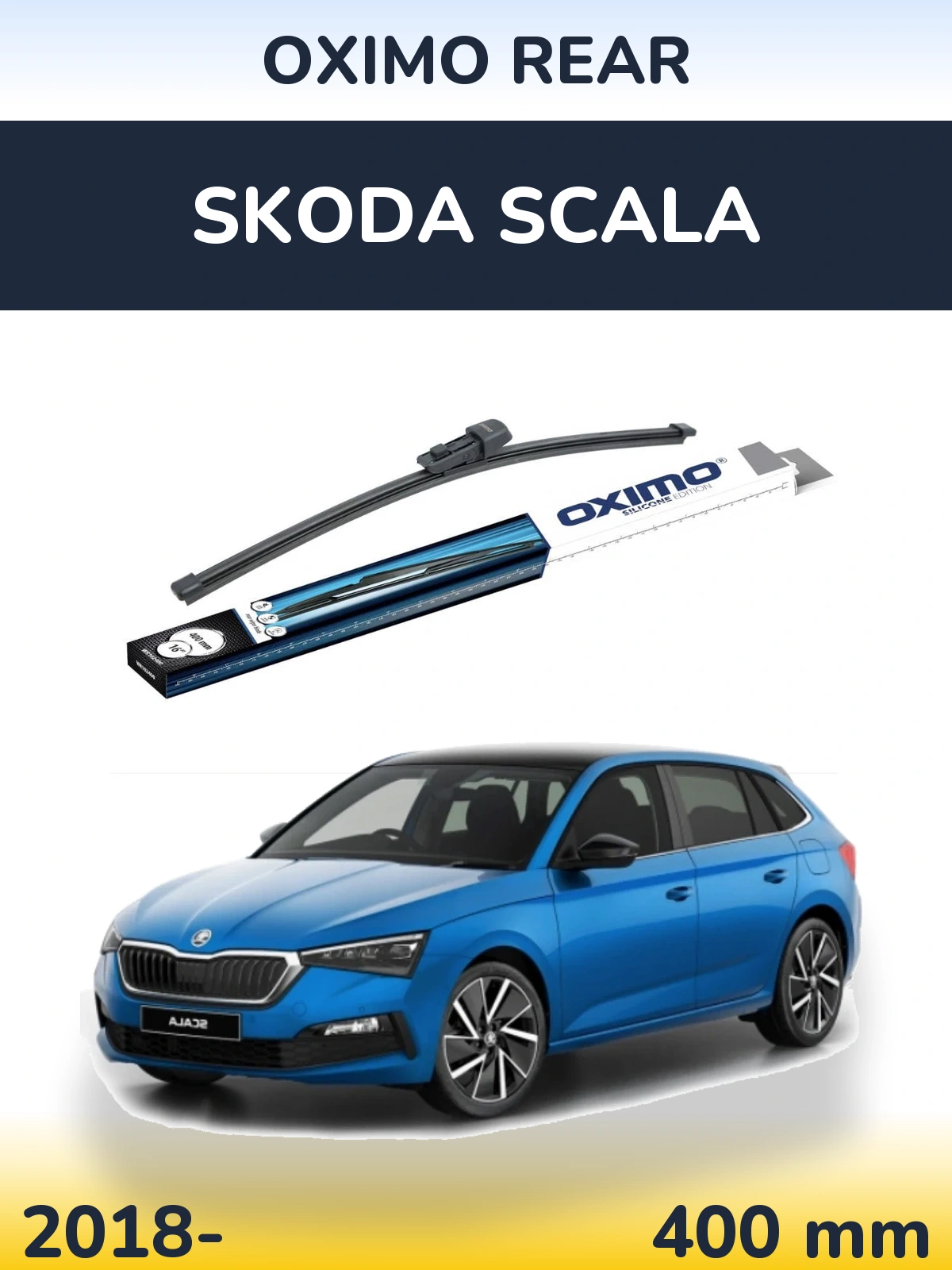 Rear wiper blade Oximo Rear 400 мм for Skoda Scala 2018-2026