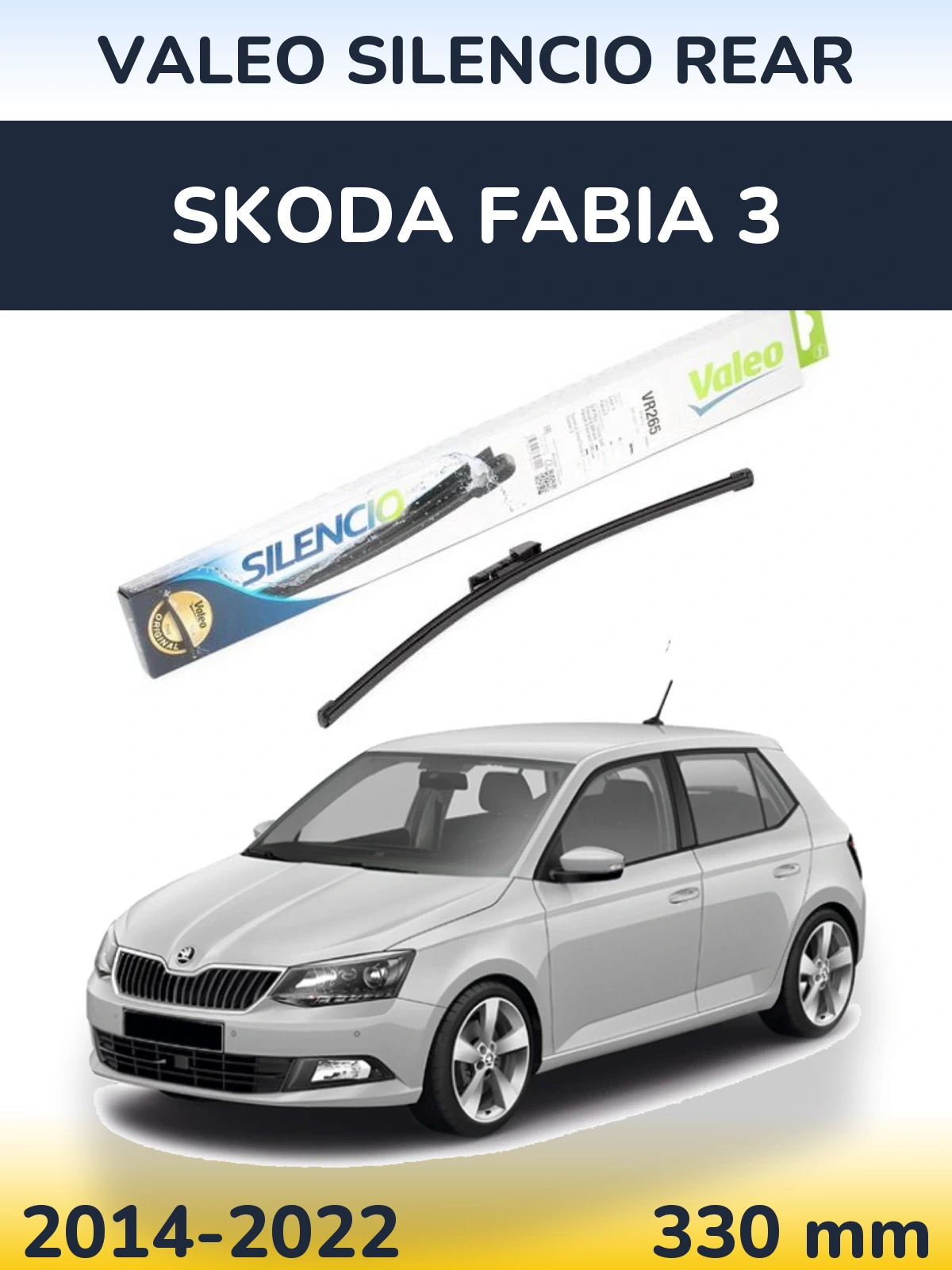 Rear wiper blade Valeo Silencio Rear 335 мм for Skoda Fabia 3 2014-2022
