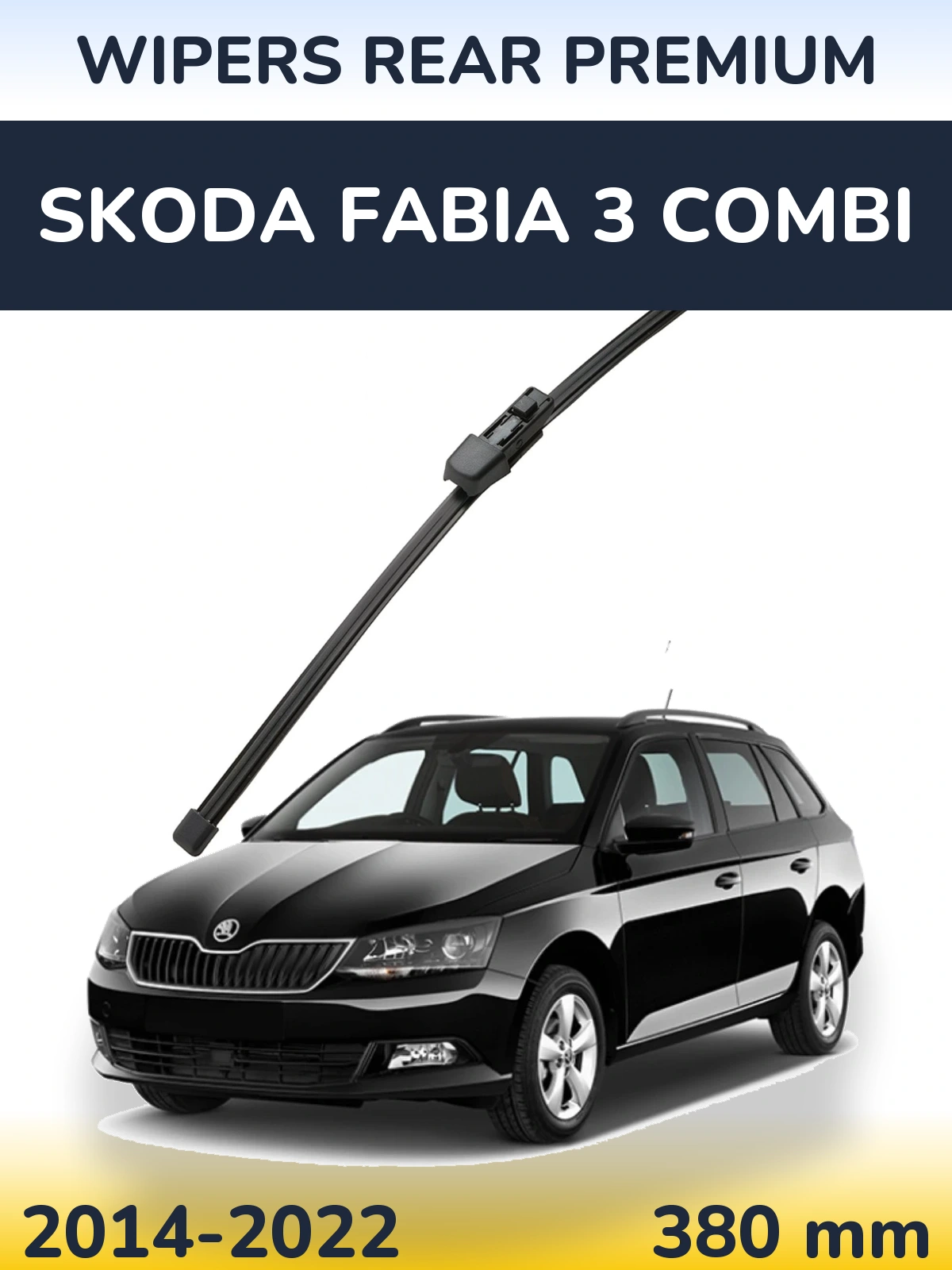 Rear wiper blade WIPERS REAR PREMIUM 380 мм for Skoda Fabia 3 Combi 2014-2022