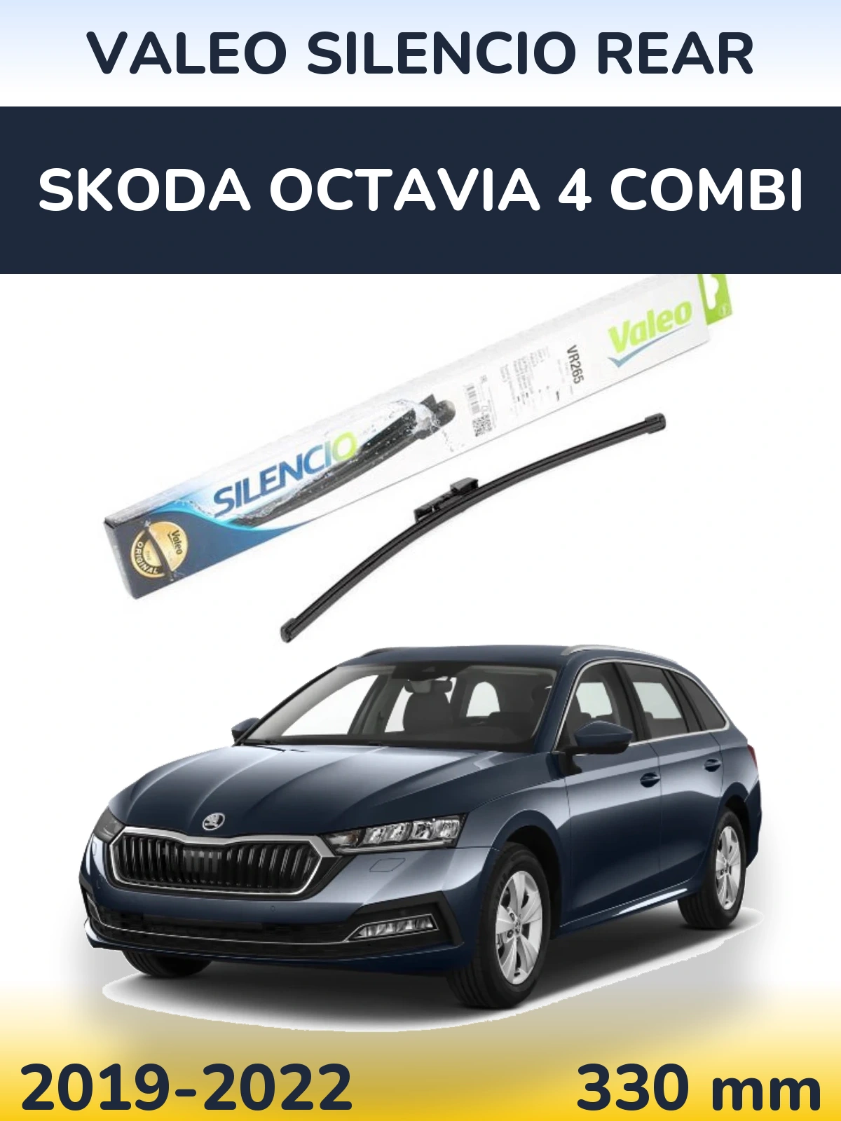 Rear wiper blade Valeo Silencio Rear 335 мм for Skoda Octavia 4 Combi 2019-2022