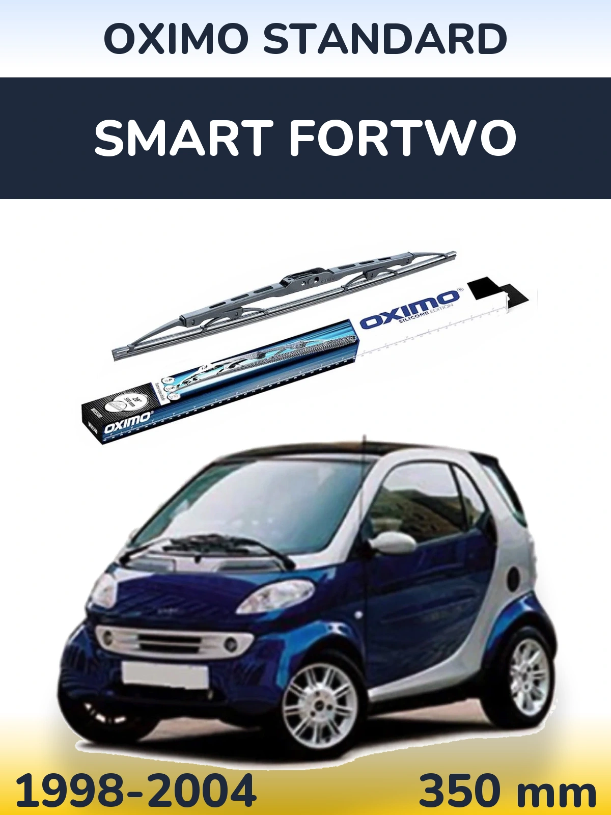 Задний дворник Oximo Standard 350 мм для Smart Fortwo 1998-2004