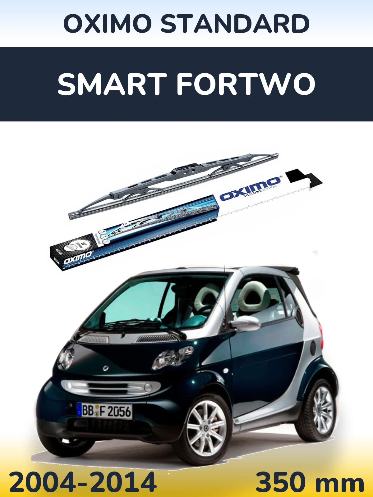 Rear wiper blade Oximo Standard 350 мм for Smart Fortwo 2004-2014