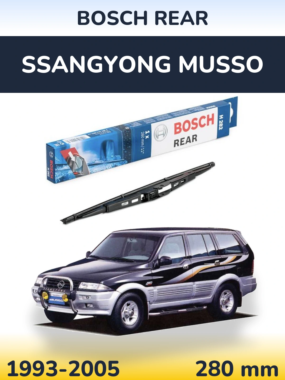 Tylna wycieraczka BOSCH Rear 280 mm do SsangYong Musso 1993-2005