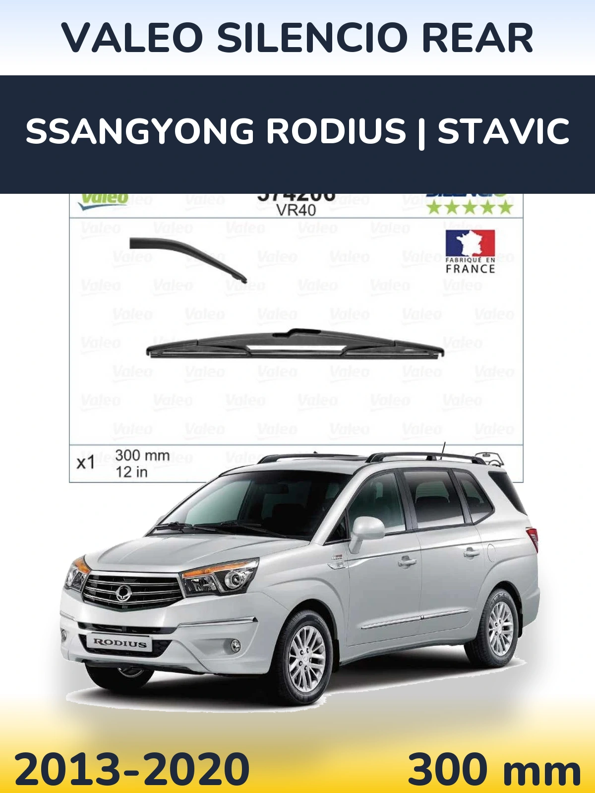 Tylna wycieraczka Valeo Silencio Rear 300 mm do SsangYong Rodius | Stavic 2013-2020
