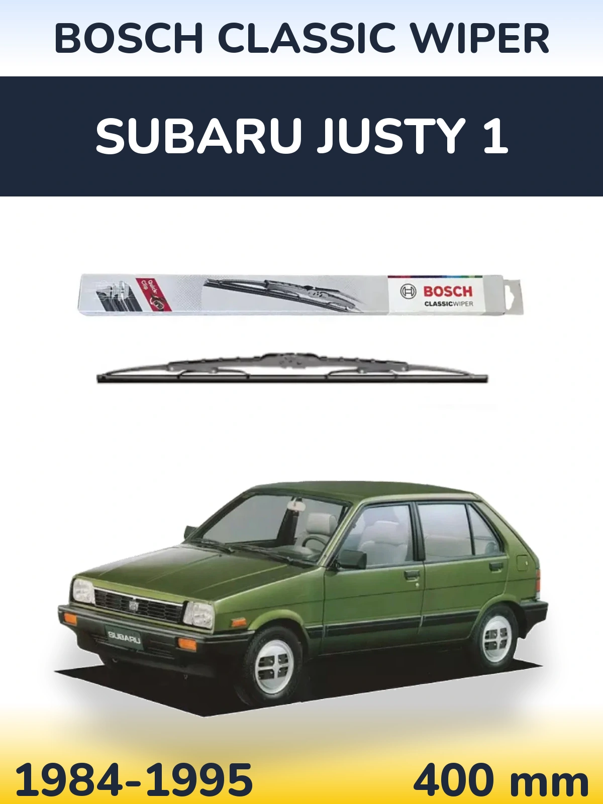 Tylna wycieraczka BOSCH Classic Wiper 400 mm do Subaru Justy 1 1984-1995