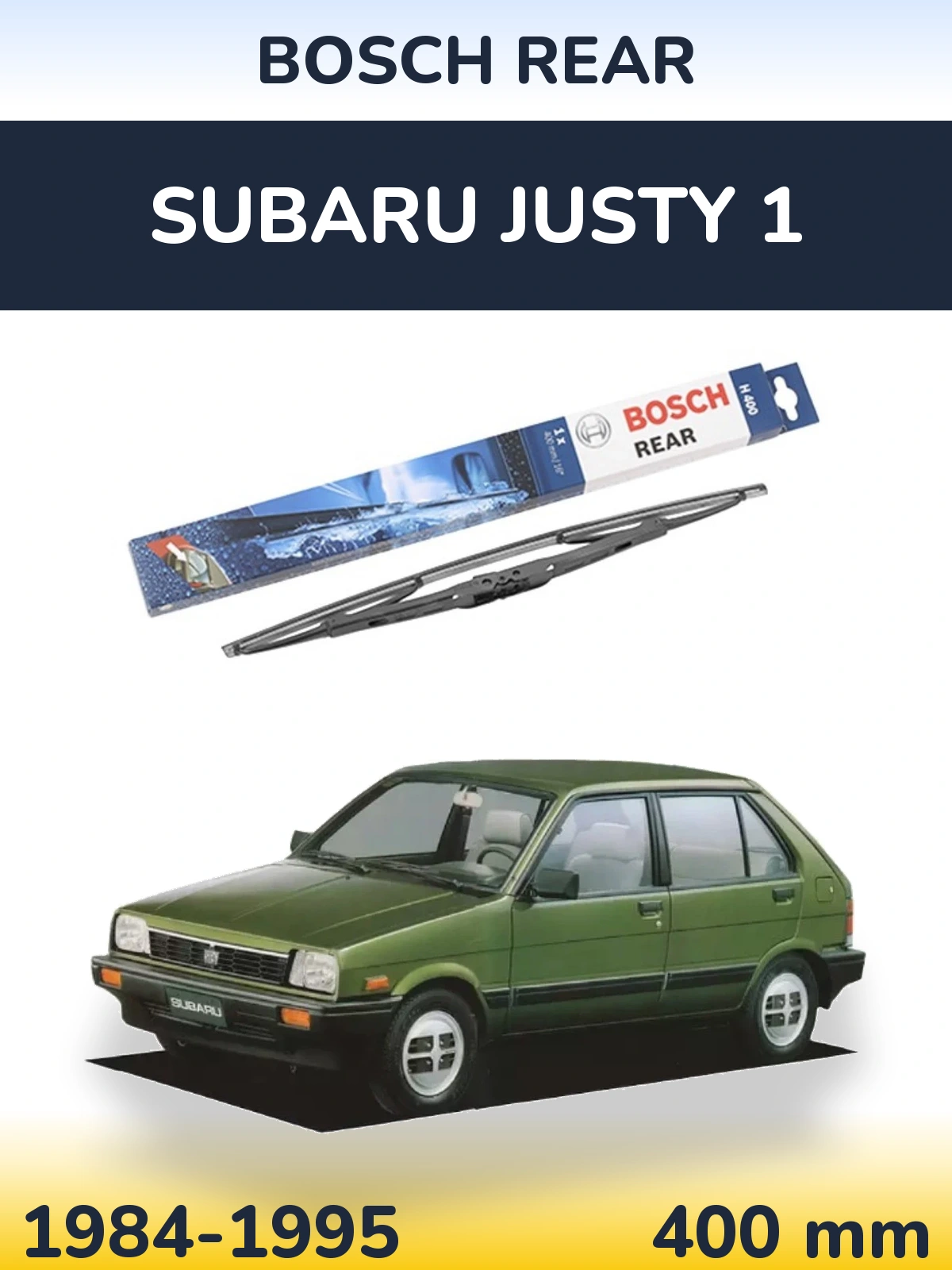Задня щітка BOSCH Rear 400 мм для Subaru Justy 1 1984-1995