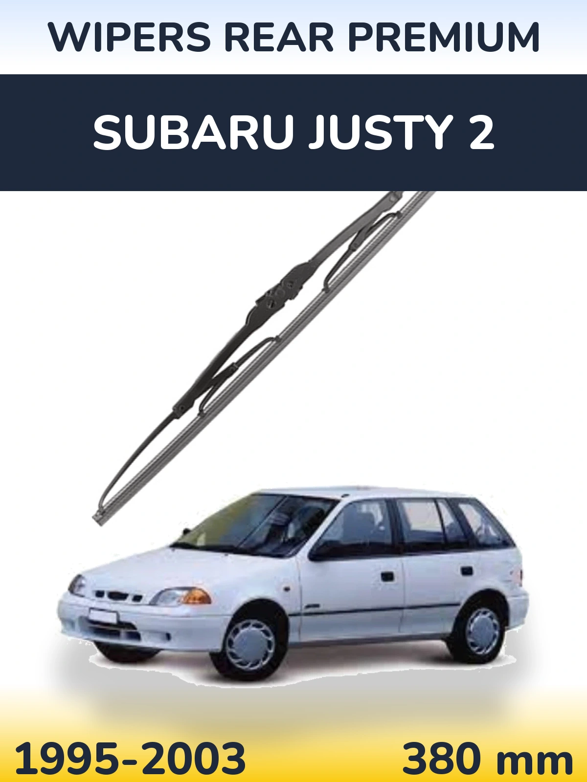 Rear wiper blade WIPERS REAR PREMIUM 380 мм for Subaru Justy 2 1995-2003