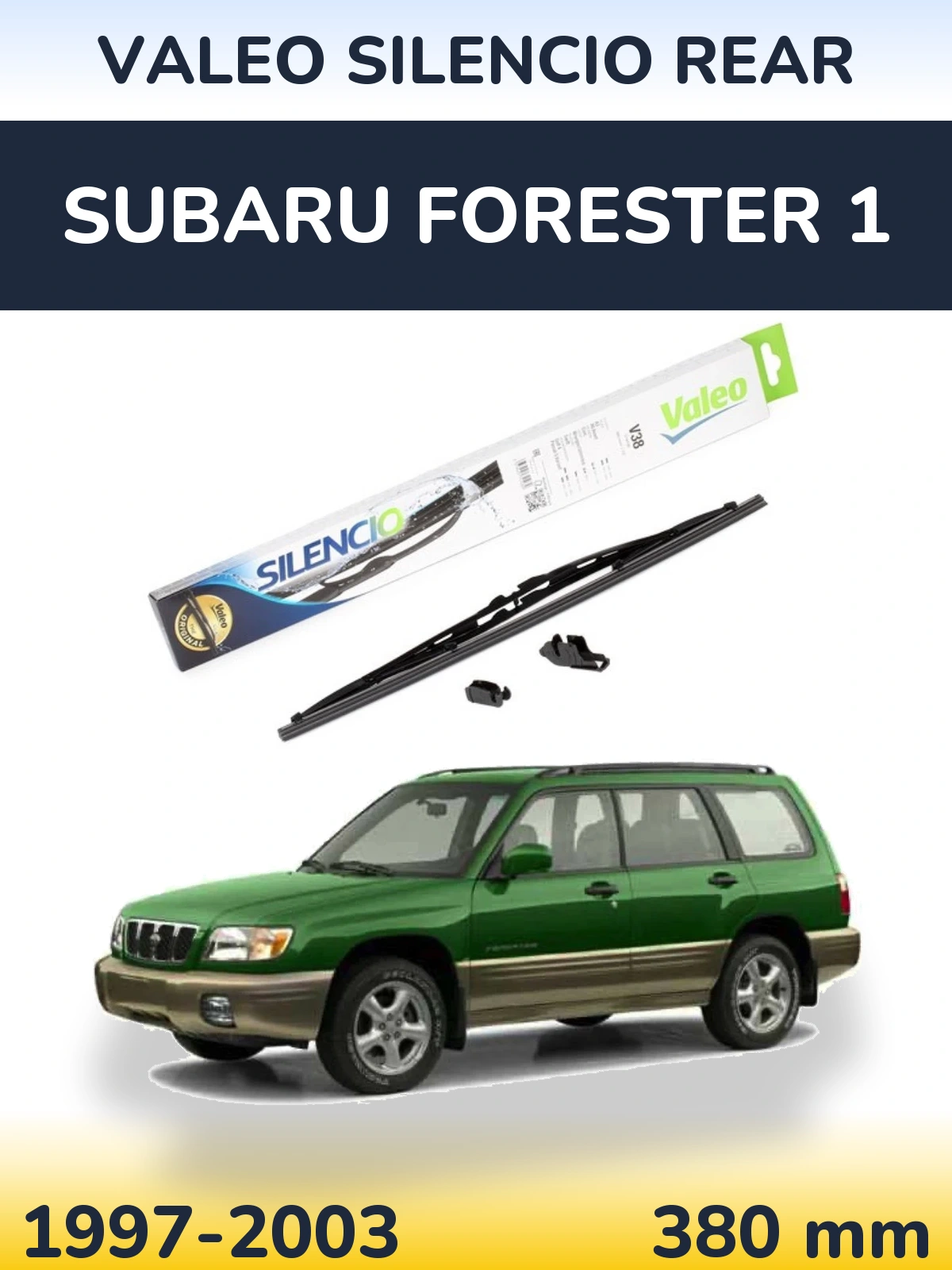 Rear wiper blade Valeo Silencio Rear 380 mm for Subaru Forester 1 1997-2003