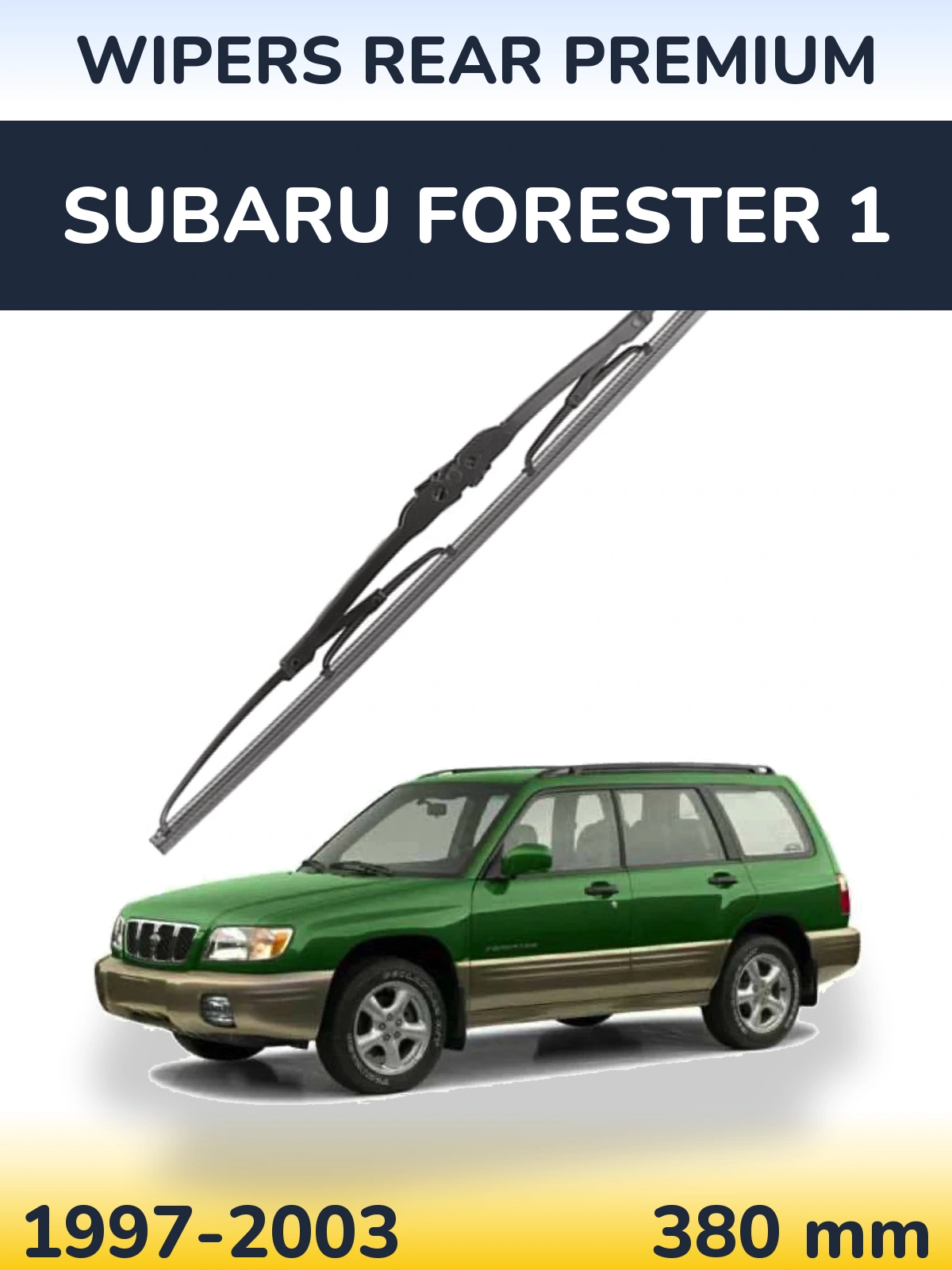 Rear wiper blade WIPERS REAR PREMIUM 380 mm for Subaru Forester 1 1997-2003