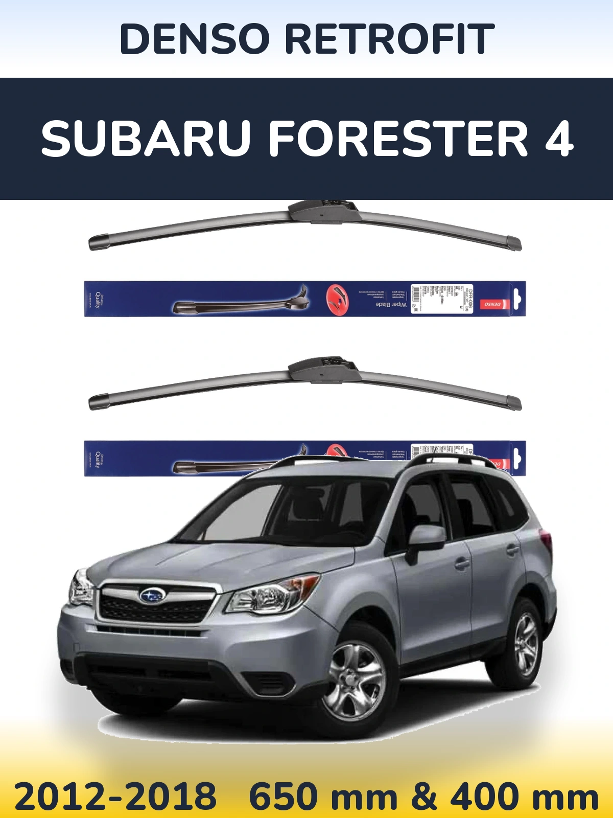 Комплект передних дворников Denso Retrofit 650 & 400 мм для Subaru Forester 4 2012-2018