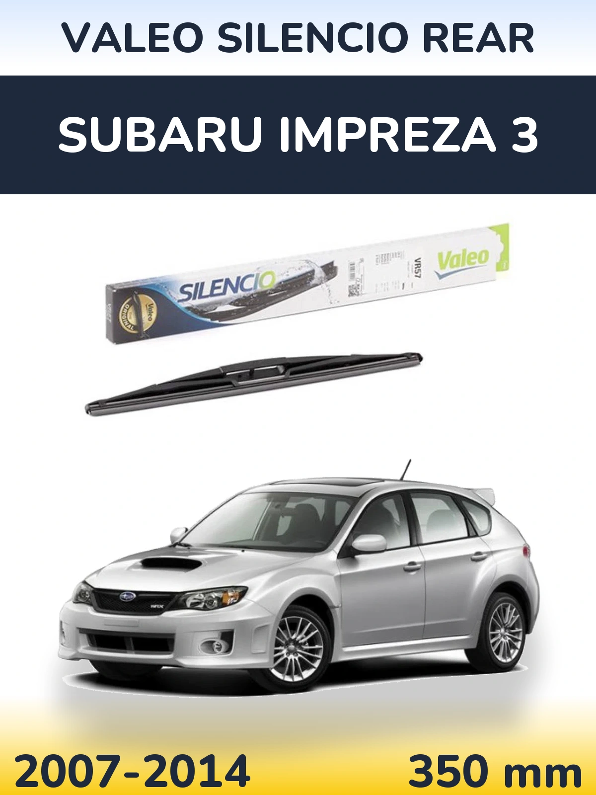 Задний дворник Valeo Silencio Rear 345 мм для Subaru Impreza 3 2007-2014