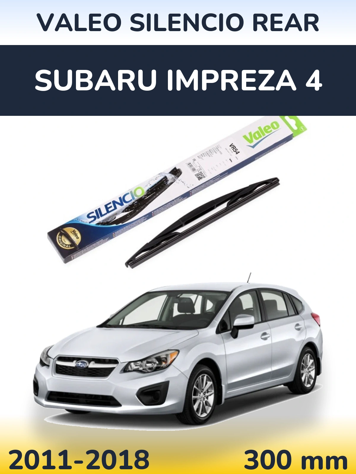 Задний дворник Valeo Silencio Rear 300 мм для Subaru Impreza 4 2011-2018