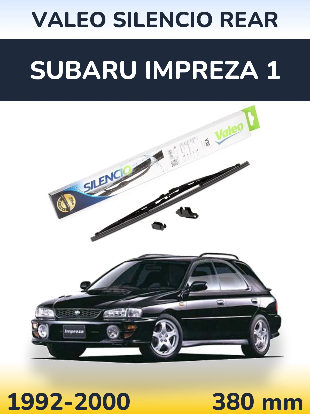 Задня щітка Valeo Silencio Rear 380 мм для Subaru Impreza 1 1992-2000