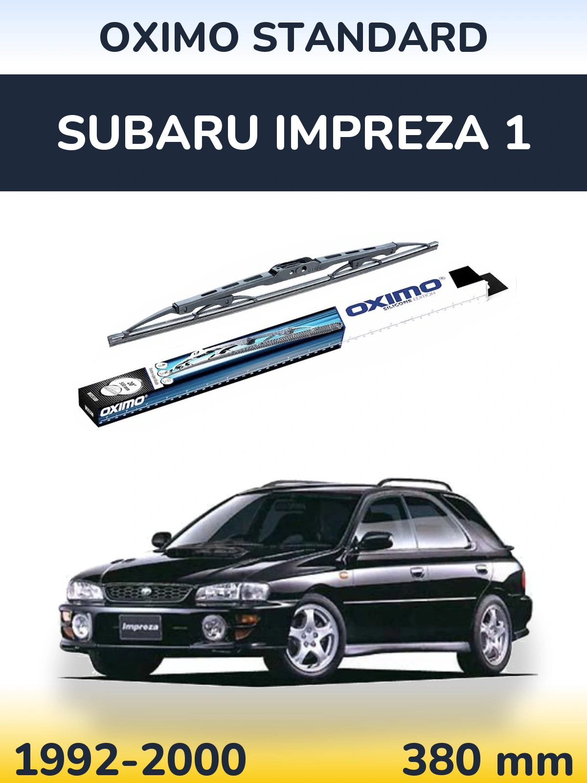 Rear wiper blade Oximo Standard 375 mm for Subaru Impreza 1 1992-2000