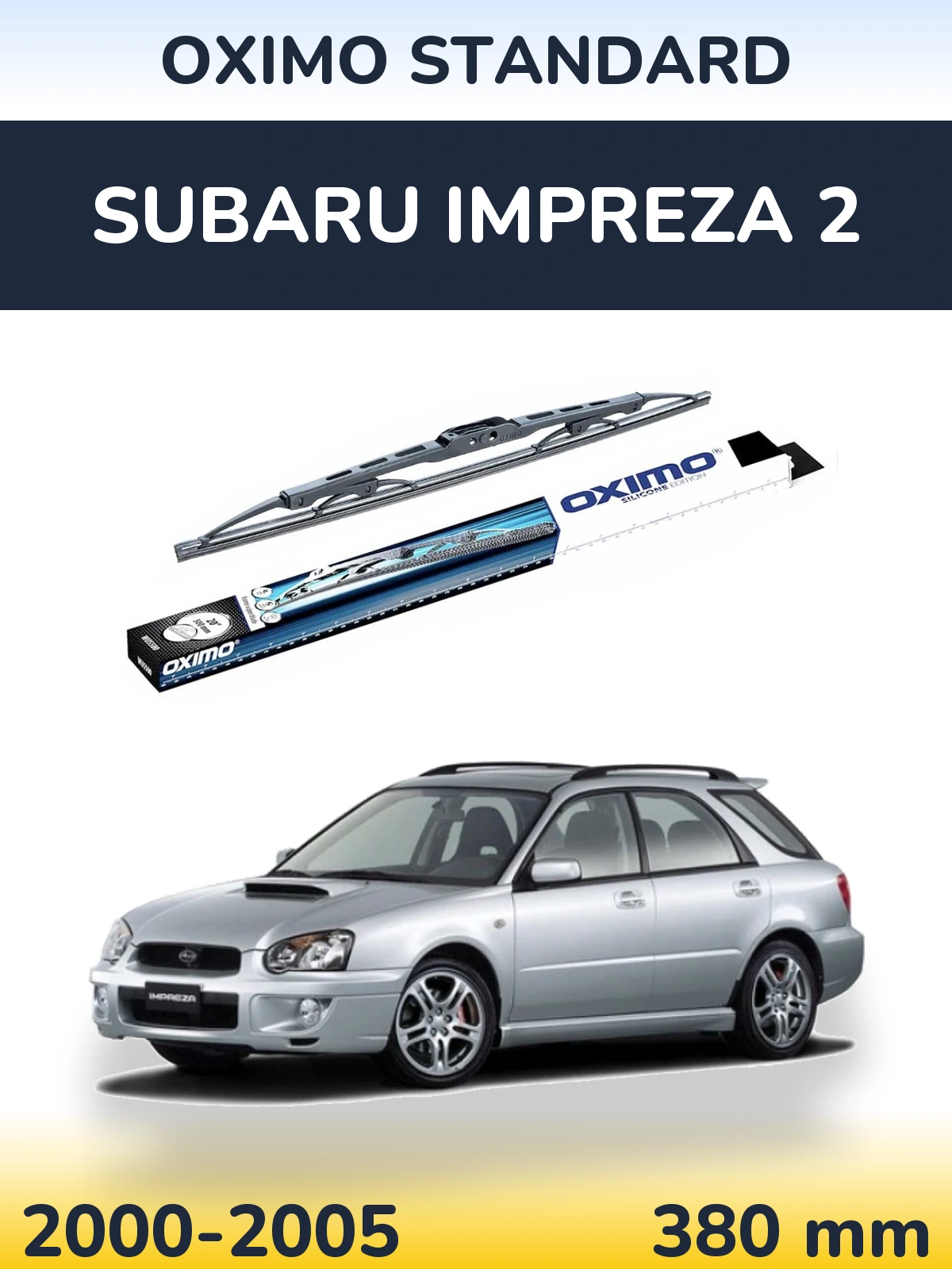 Rear wiper blade Oximo Standard 375 mm for Subaru Impreza 2 2000-2005