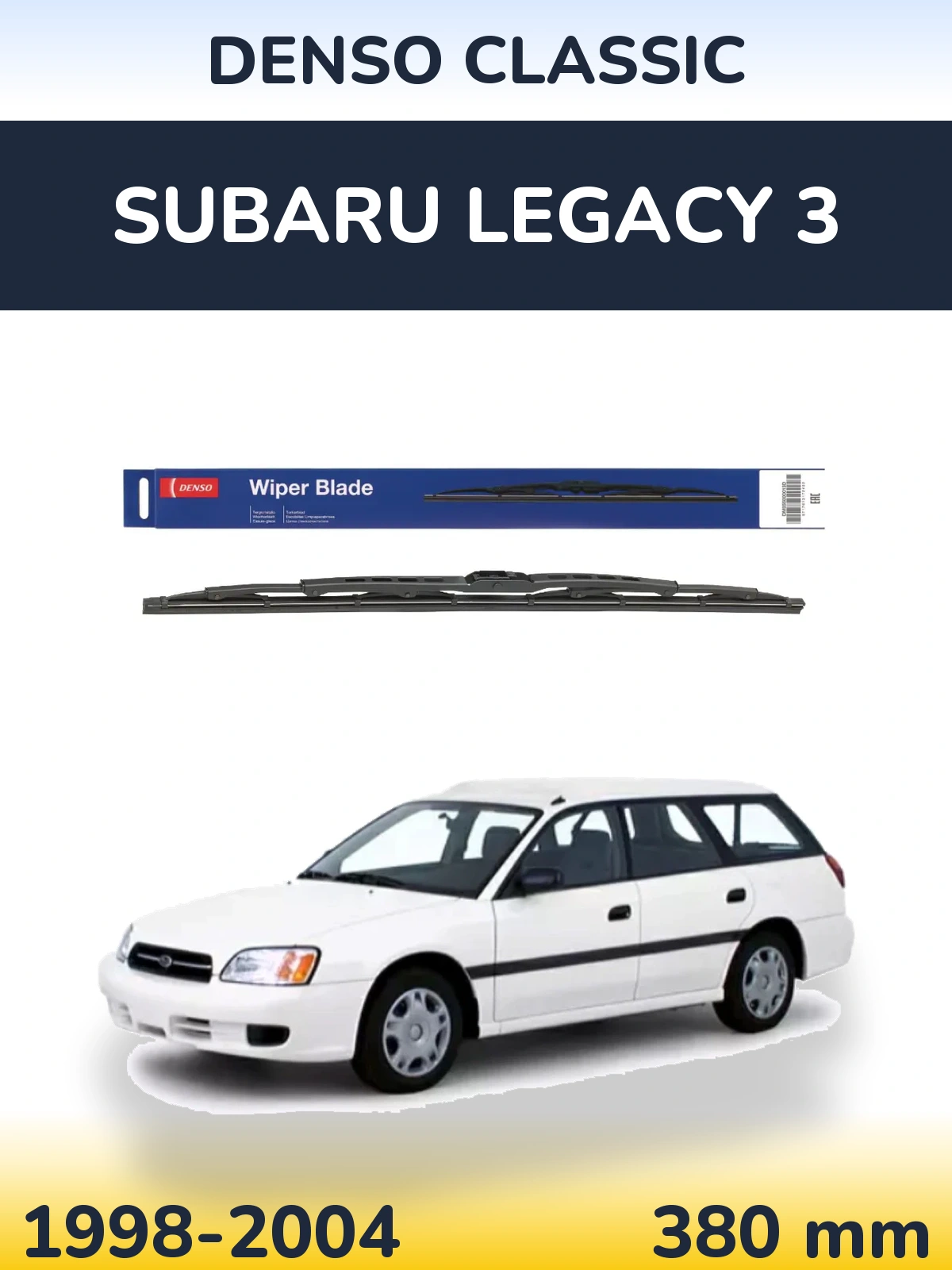 Tylna wycieraczka Denso Classic 380 mm do Subaru Legacy 3 1998-2004