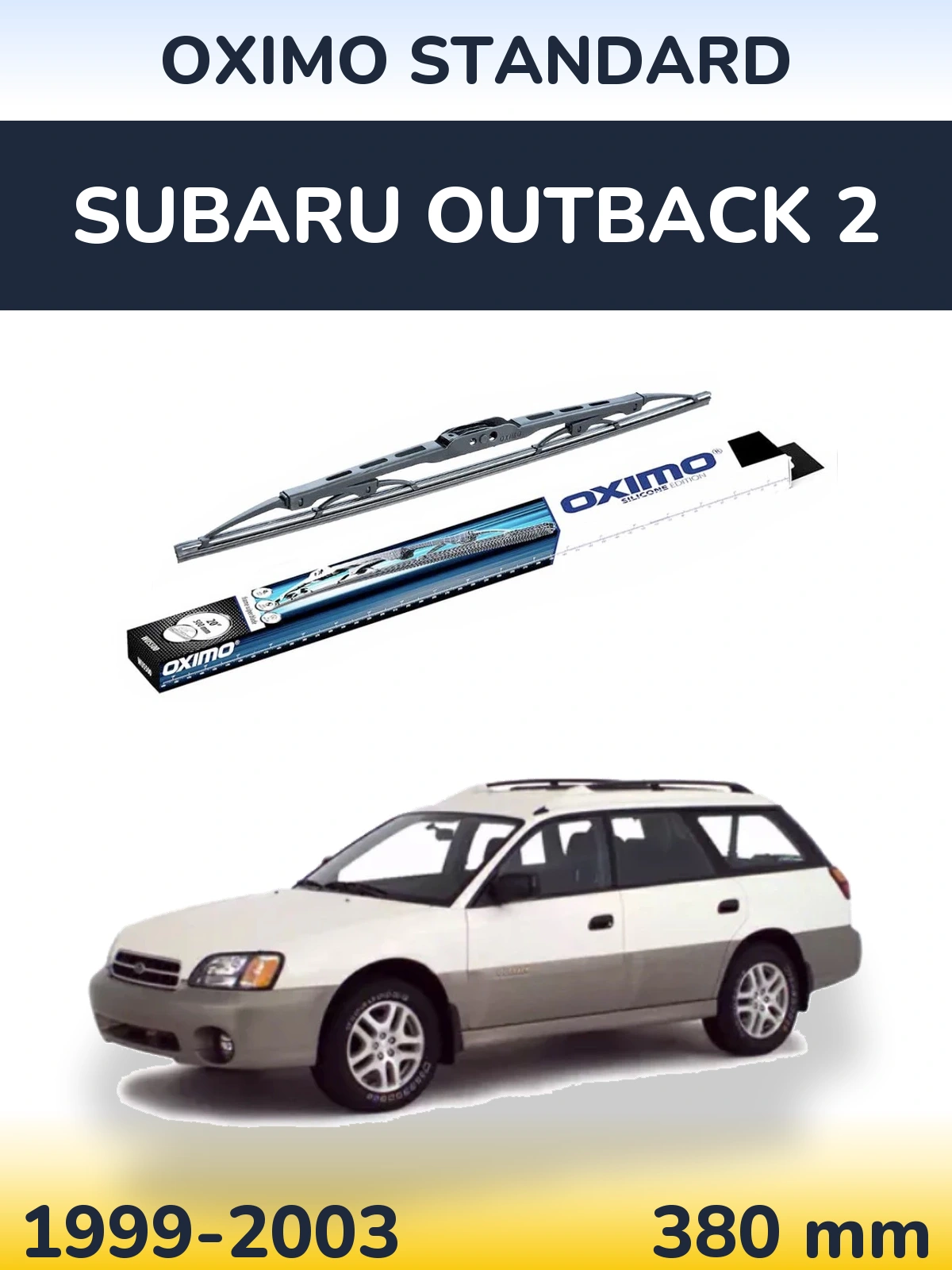 Задний дворник Oximo Standard 375 мм для Subaru Outback 2 1999-2003