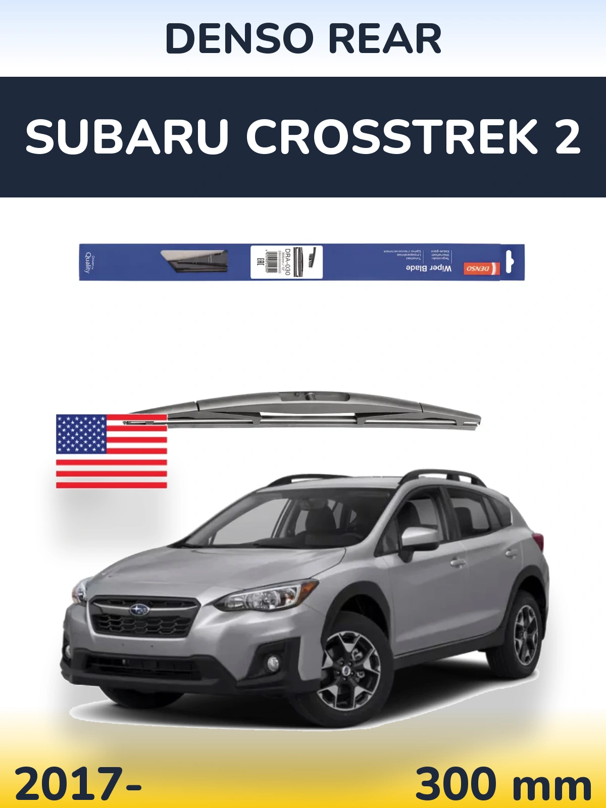 Rear wiper blade Denso Rear 300 mm for Subaru Crosstrek 2 2017-2026