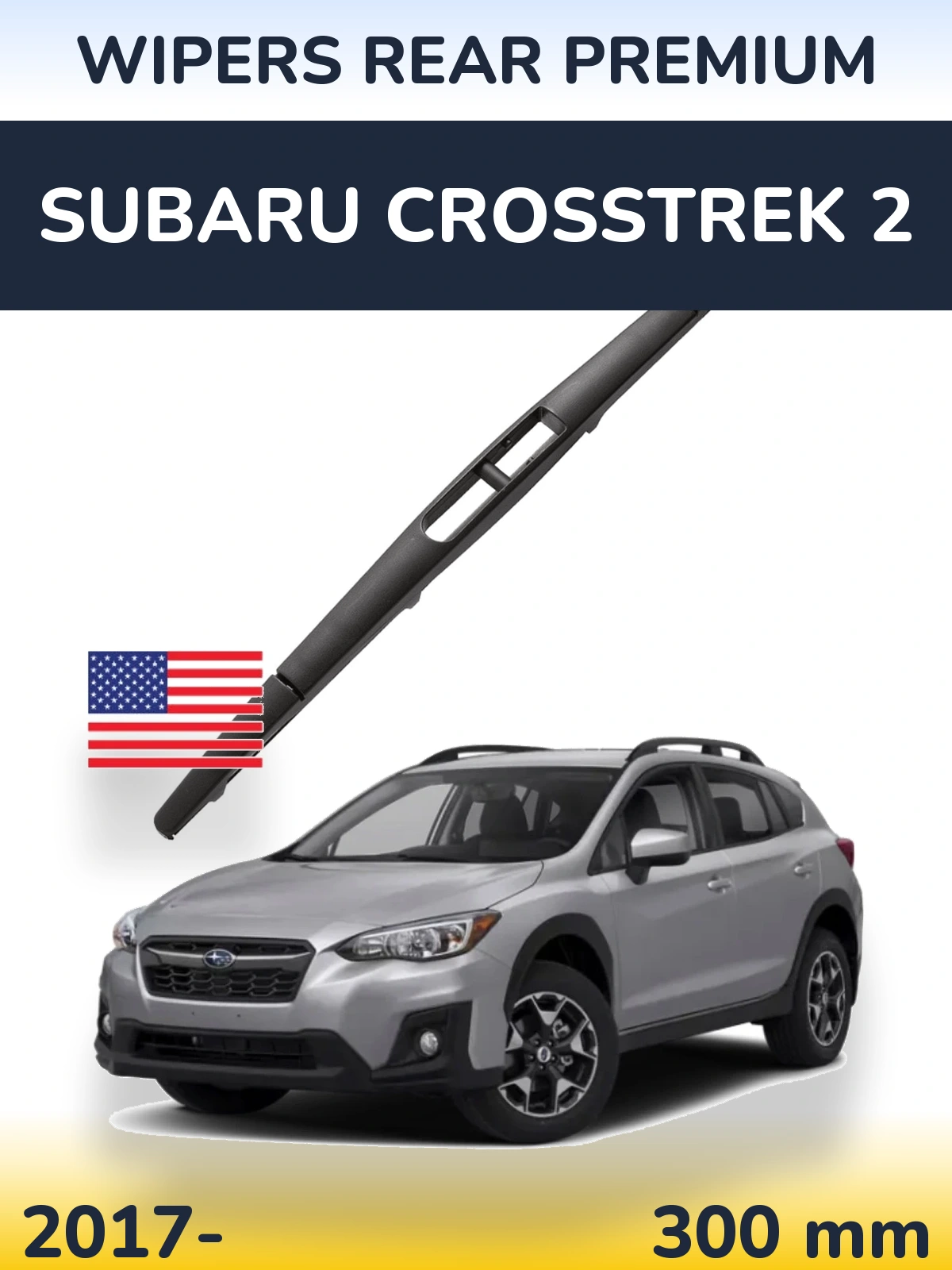 Rear wiper blade WIPERS REAR PREMIUM 300 мм for Subaru Crosstrek 2 2017-2026