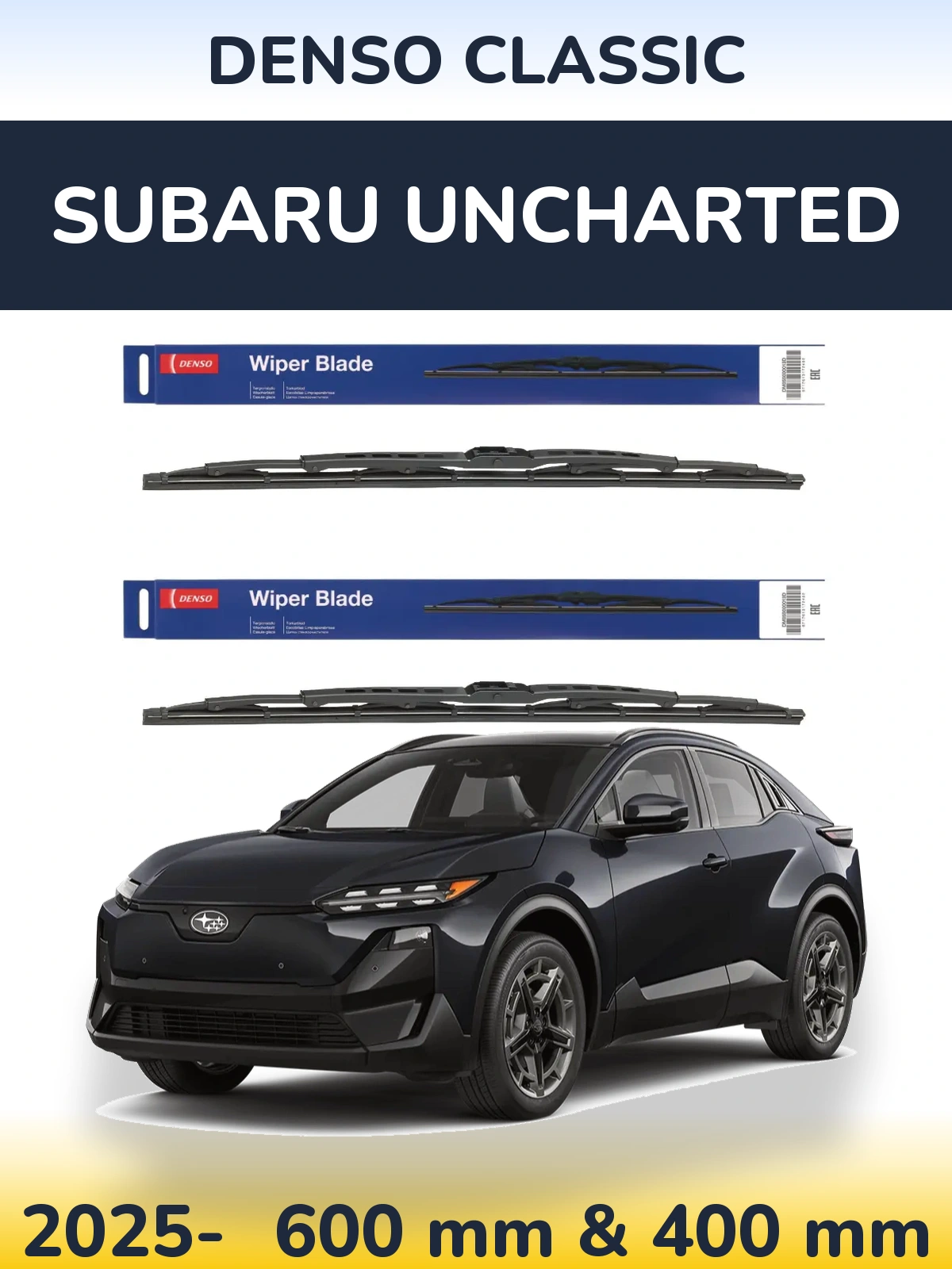 Комплект передніх щіток Denso Classic 600 & 400 мм для Subaru Uncharted 2025-2026
