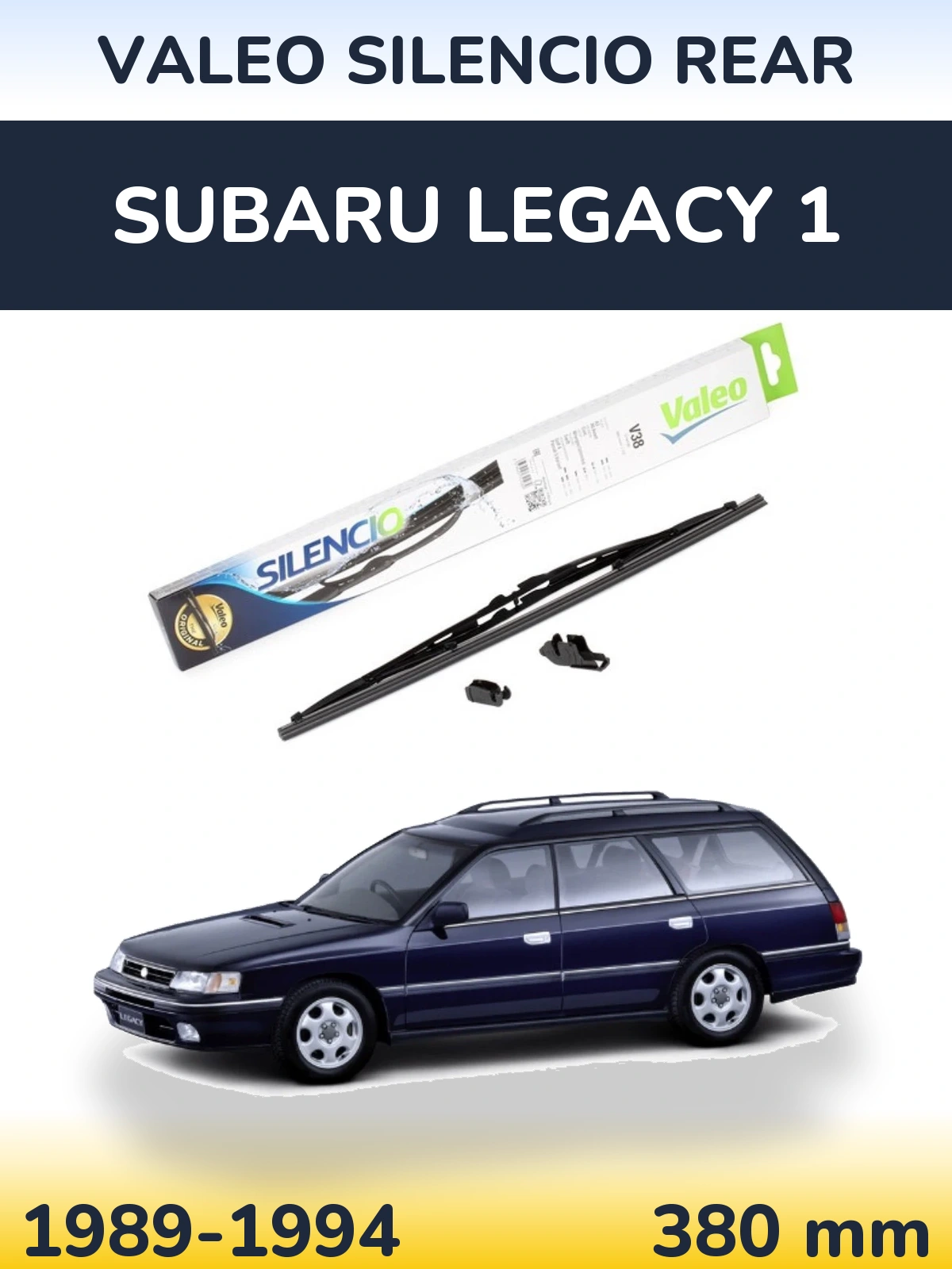Задня щітка Valeo Silencio Rear 380 мм для Subaru Legacy 1 1989-1994